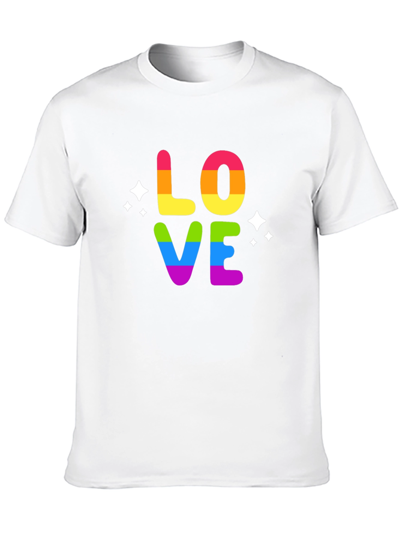 Black Rainbow LOVE Graphic T-Shirt view 10
