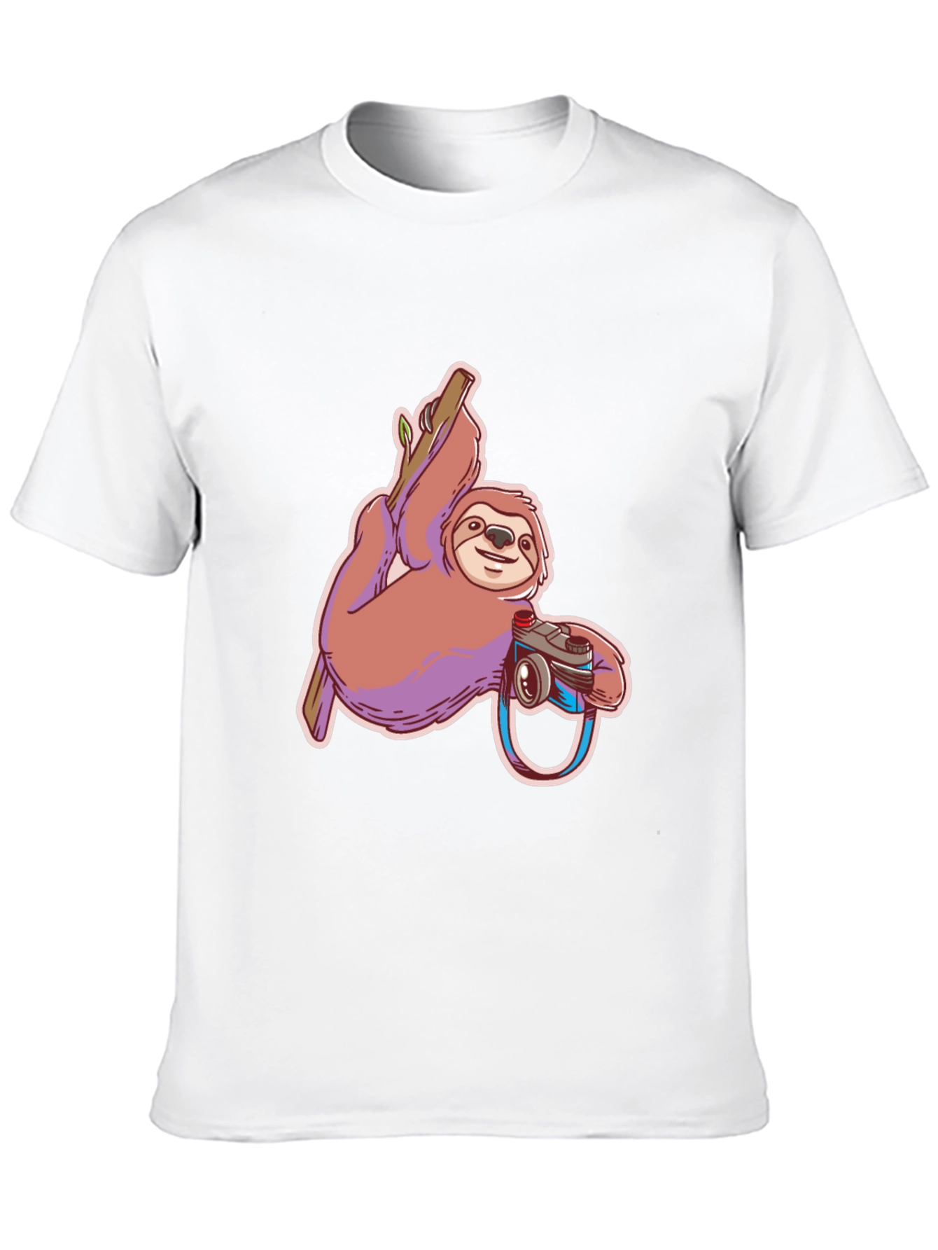 Black Sloth Photographer Graphic T-Shirt view 10