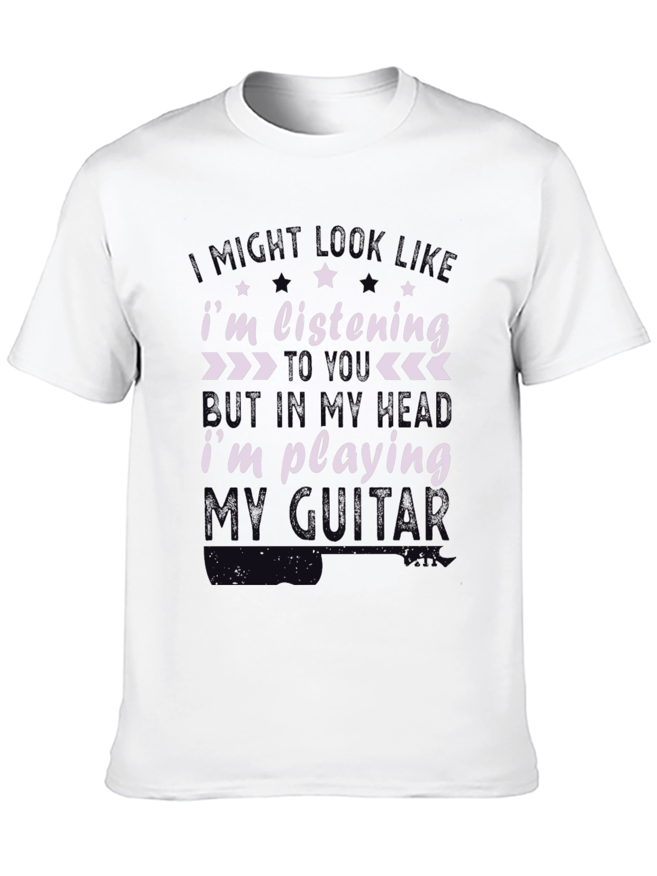 Black Musician T-Shirt: I'm Playing My Guitar view 10