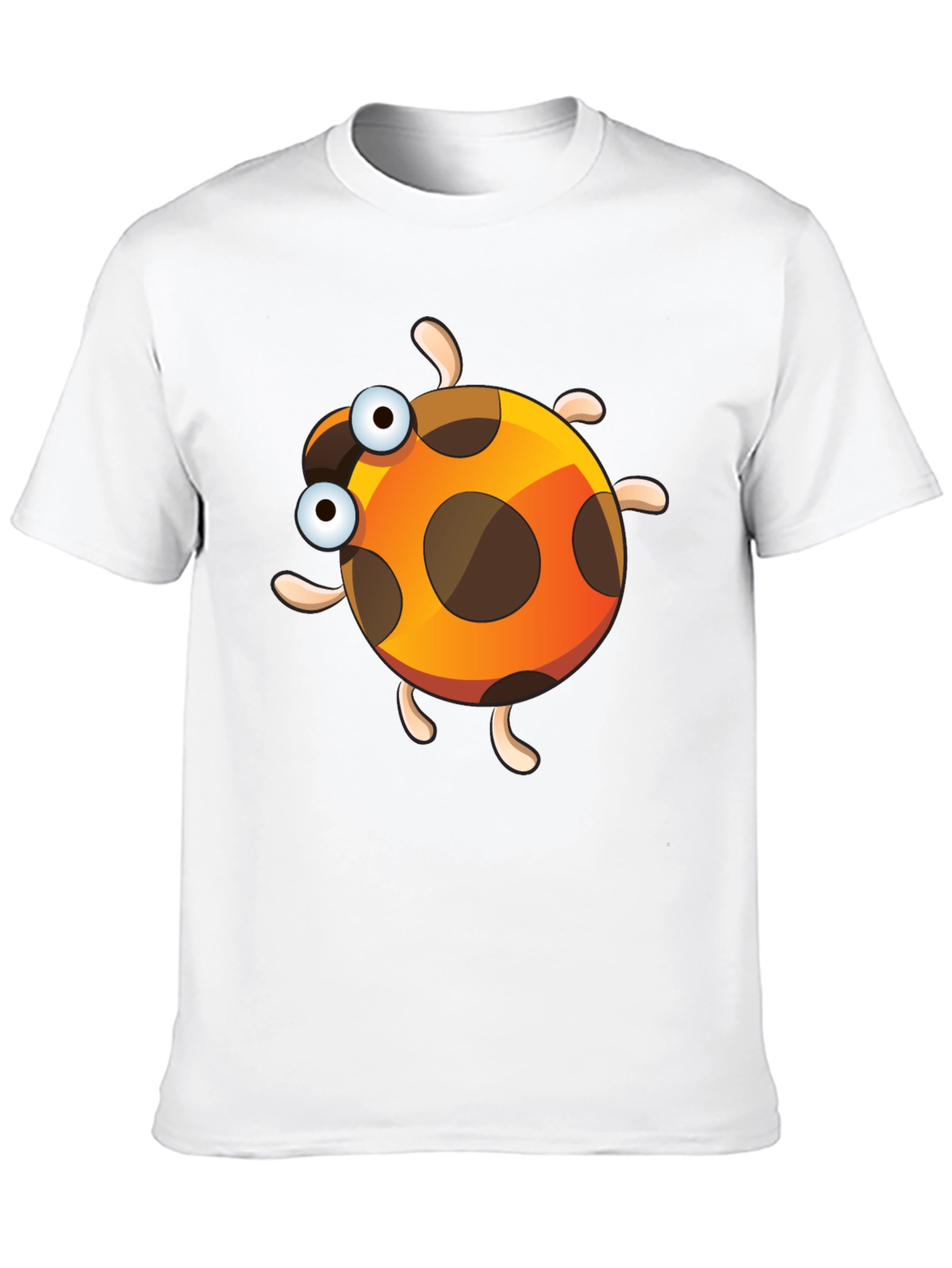 Black Cartoon Ladybug Graphic Tee - Fun & Unique Design view 10