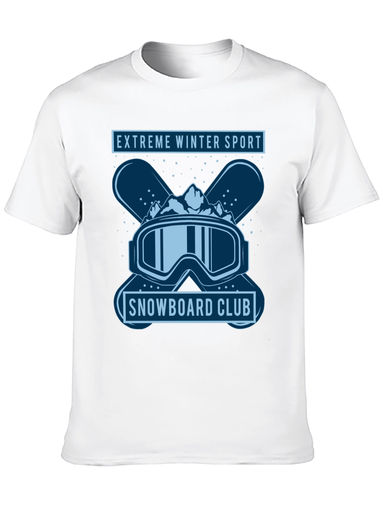 Black Extreme Winter Sport Snowboard Club Graphic Tee view 10