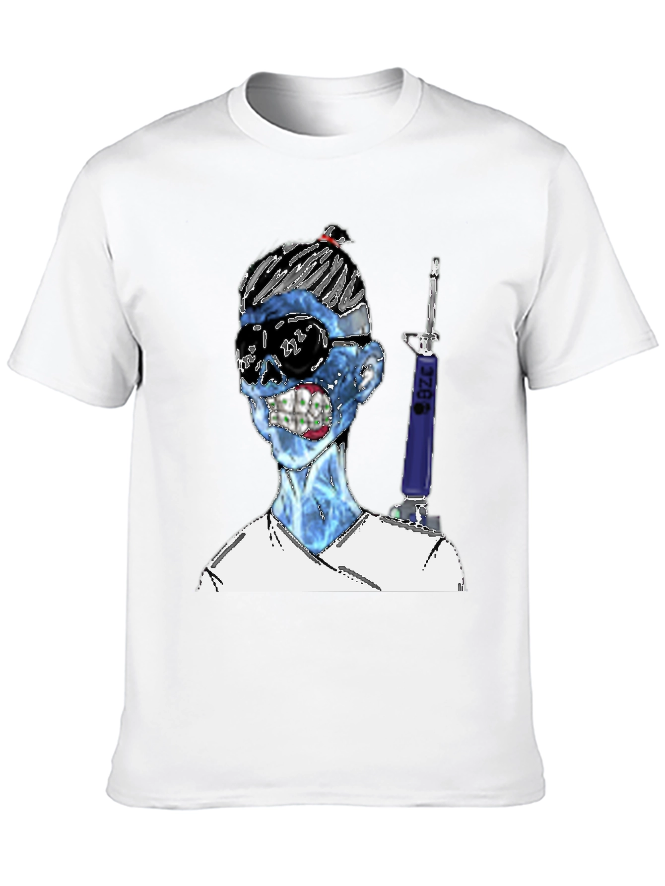 Black Zombie Nurse Graphic T-Shirt - Unique Design view 10
