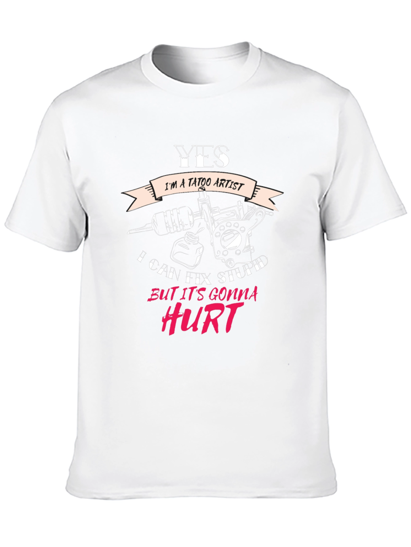 Black Tattoo Artist Humor T-Shirt - Yes I Can Fix Stupidity view 10