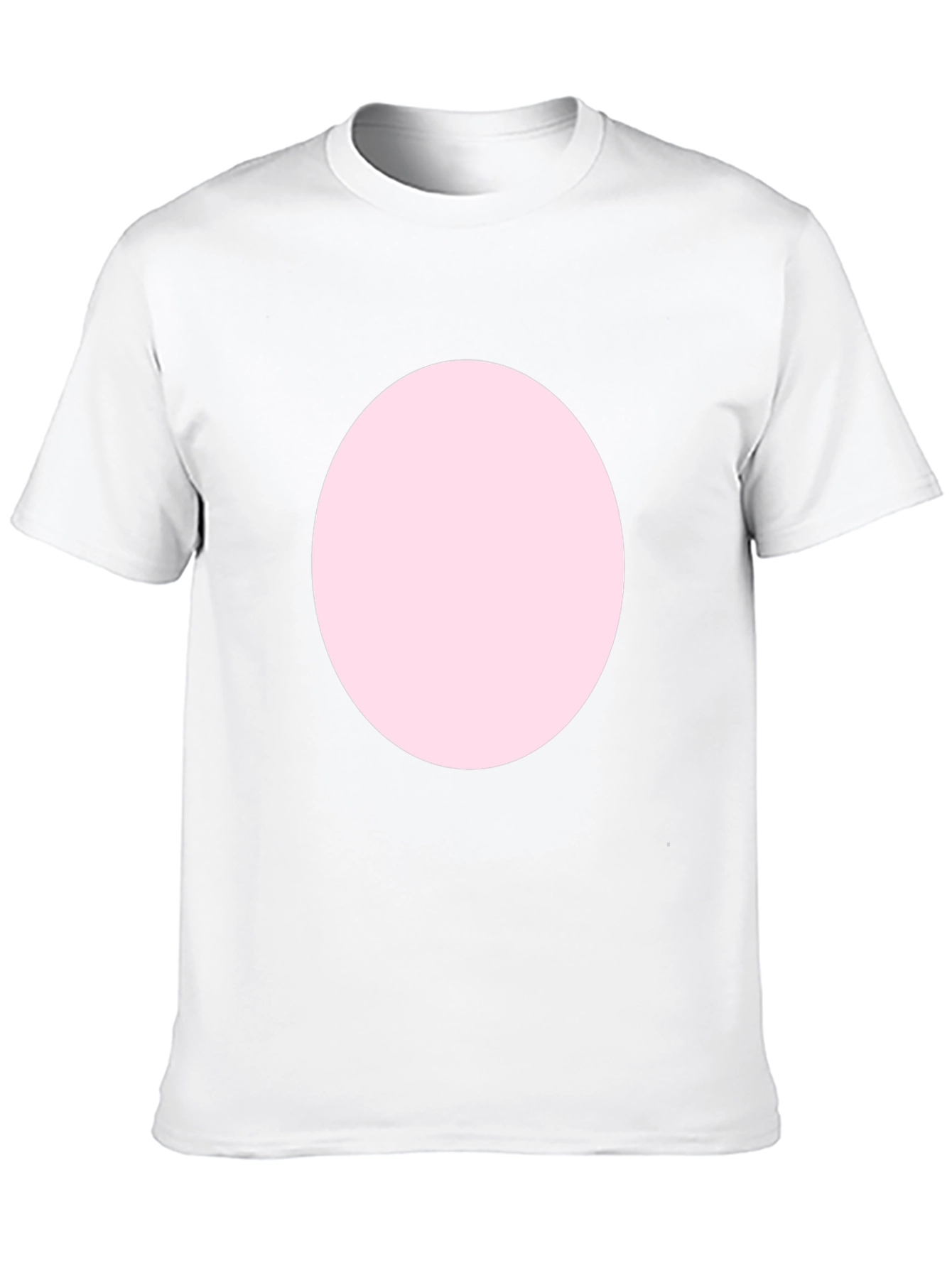 Black Black Crew Neck T-Shirt with Pink Circle view 10