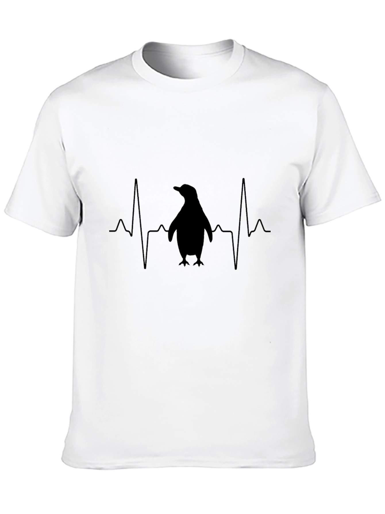Black Penguin Heartbeat Graphic Tee - Black view 10