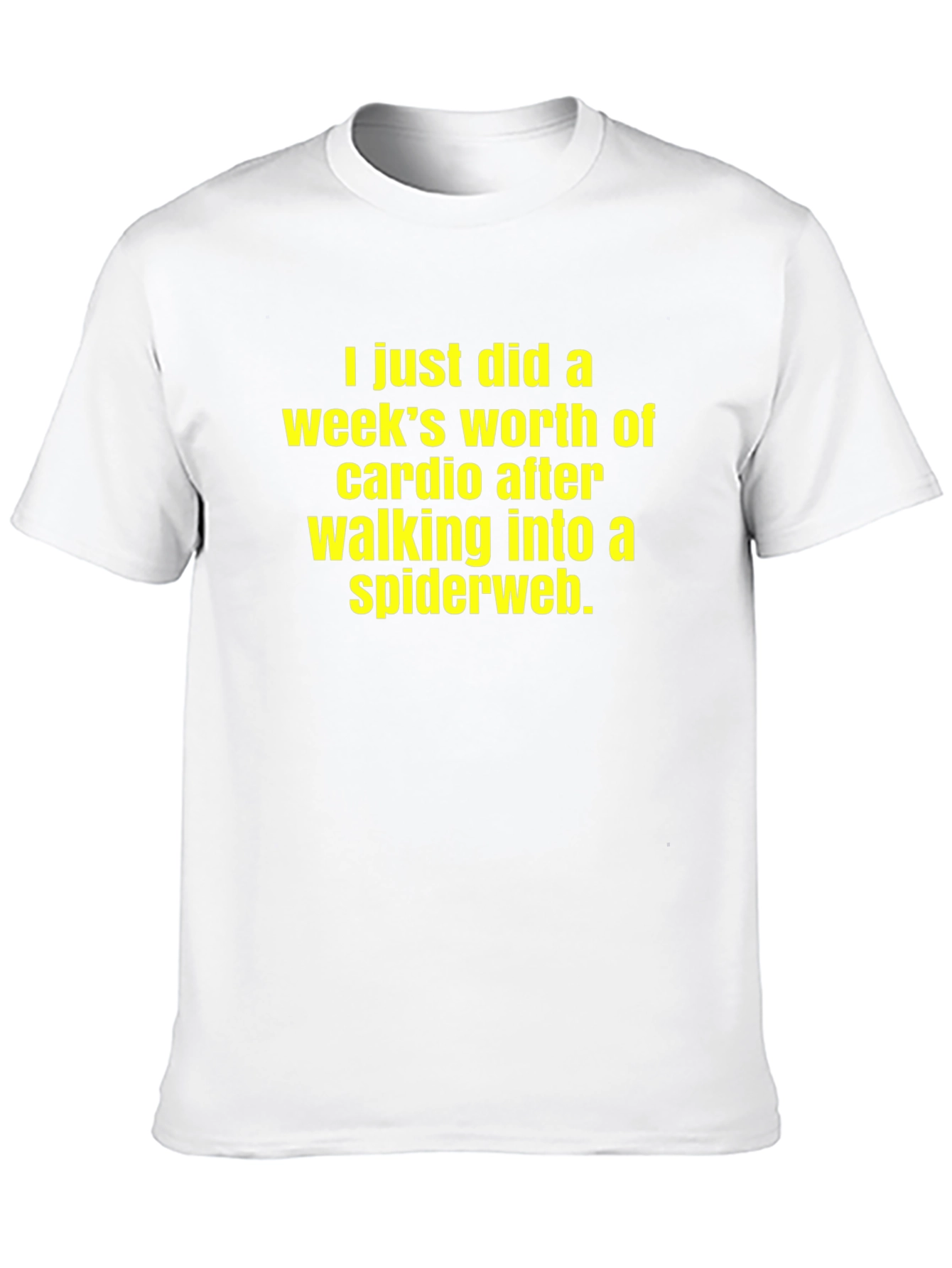 Black Cardio Spiderweb T-Shirt Funny Workout Tee view 10