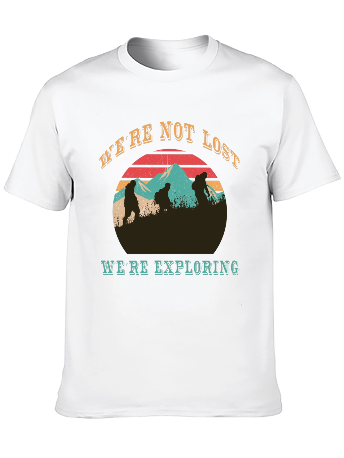 Black We're Not Lost T-Shirt - Hiking Adventure Tee view 10