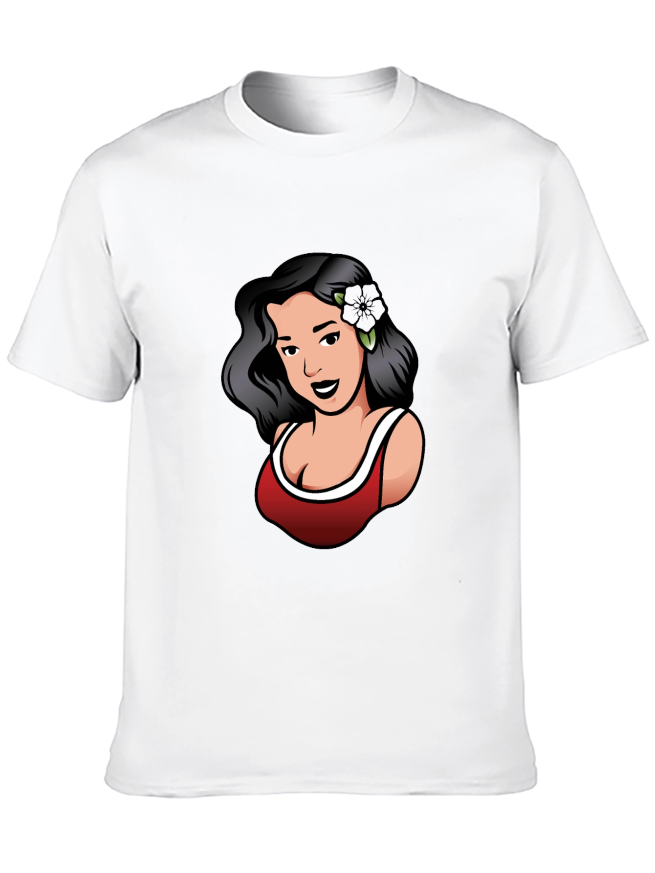 Black Retro Woman Graphic Tee - Black view 10
