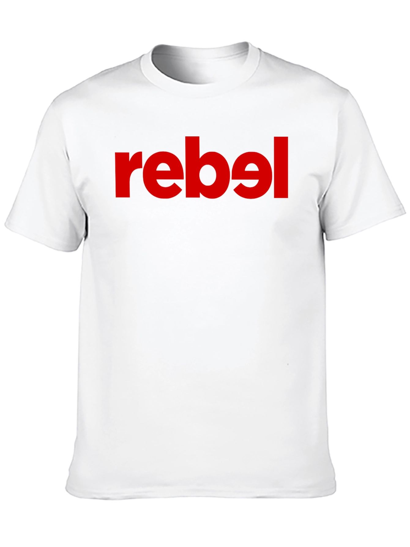 Black Rebel Graphic Tee - Bold Red Lettering, Black Cotton T-Shirt view 10