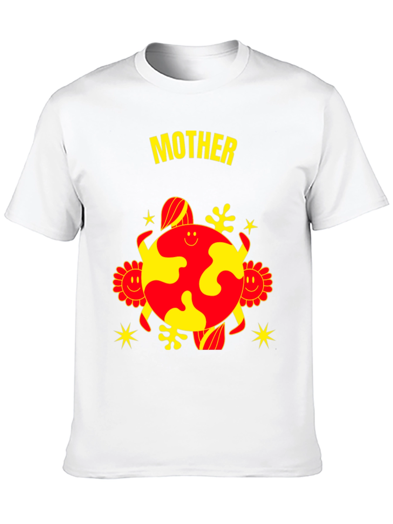 Black Mother Earth Graphic Tee - Black Cotton Blend view 10