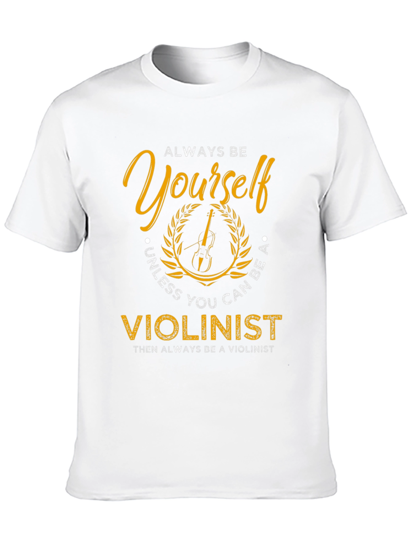 Black Always Be Yourself Violinist Graphic Tee view 10