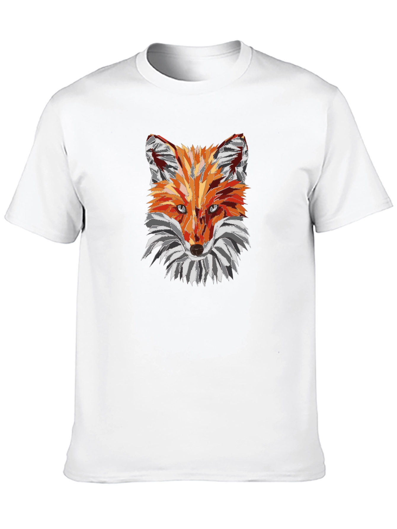 Black Geometric Fox Graphic Tee - Black view 10
