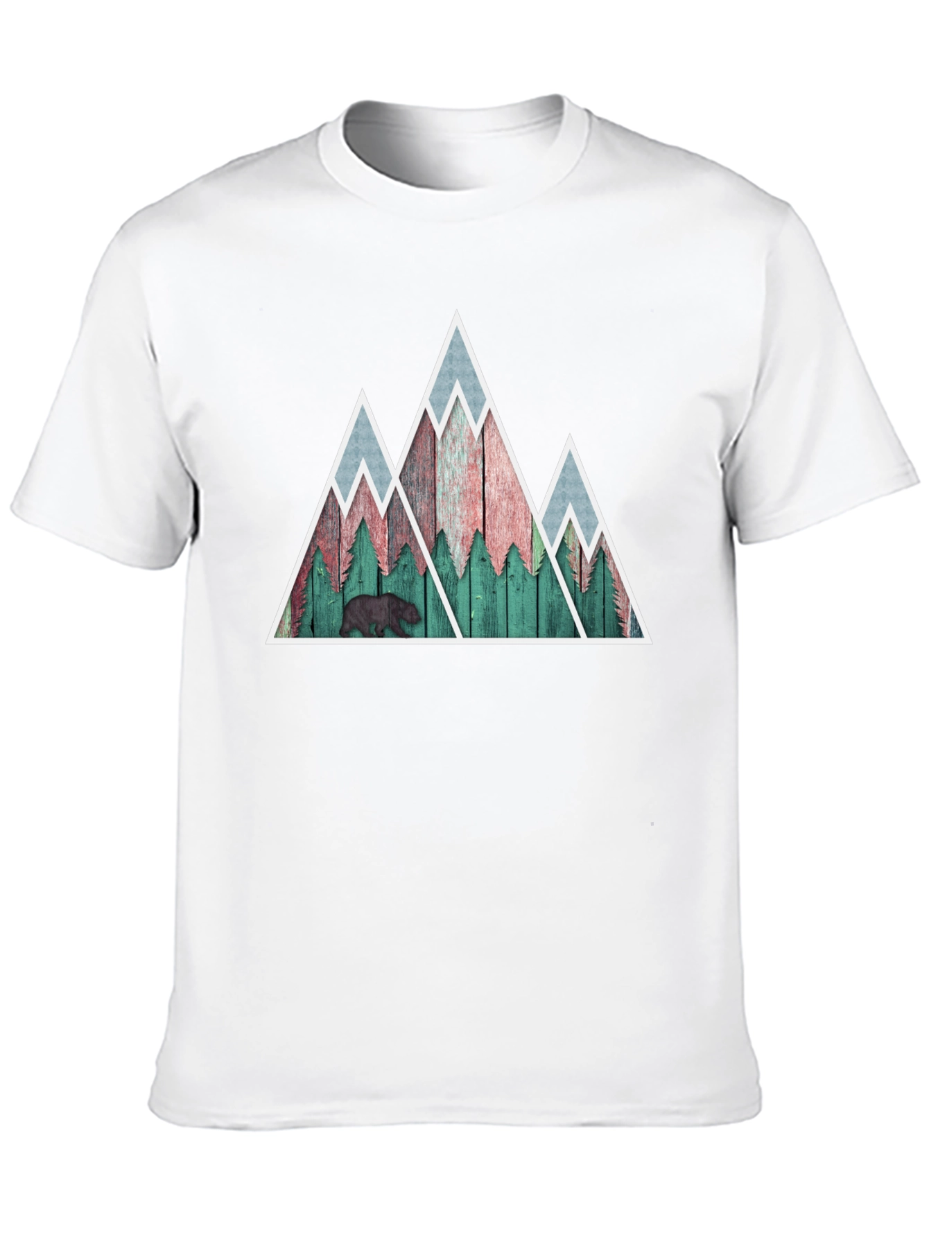Black Mountain Bear Graphic Tee - Nature Inspired Mens Shirt view 10