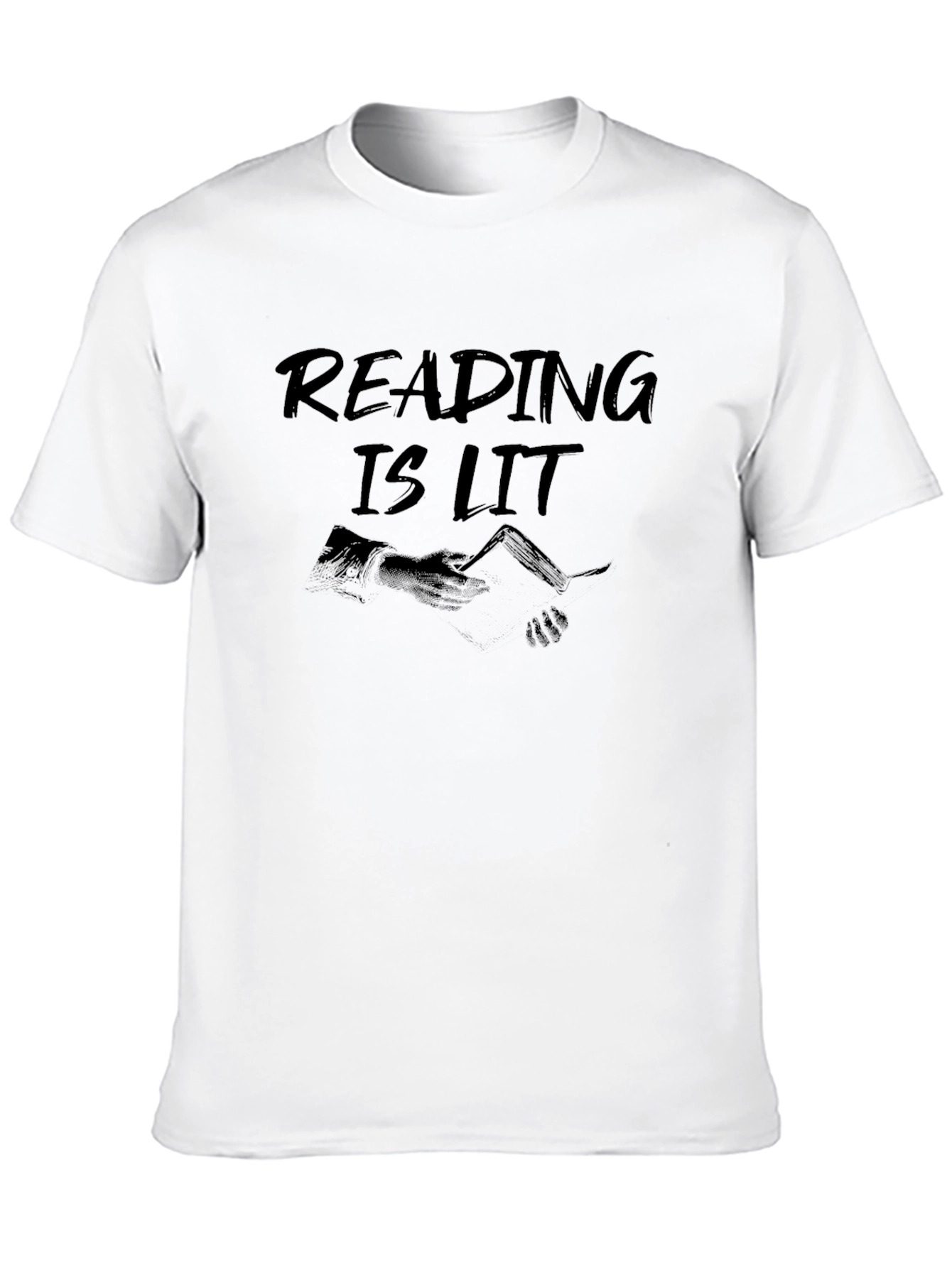 Black Reading is Lit Black T-Shirt view 10