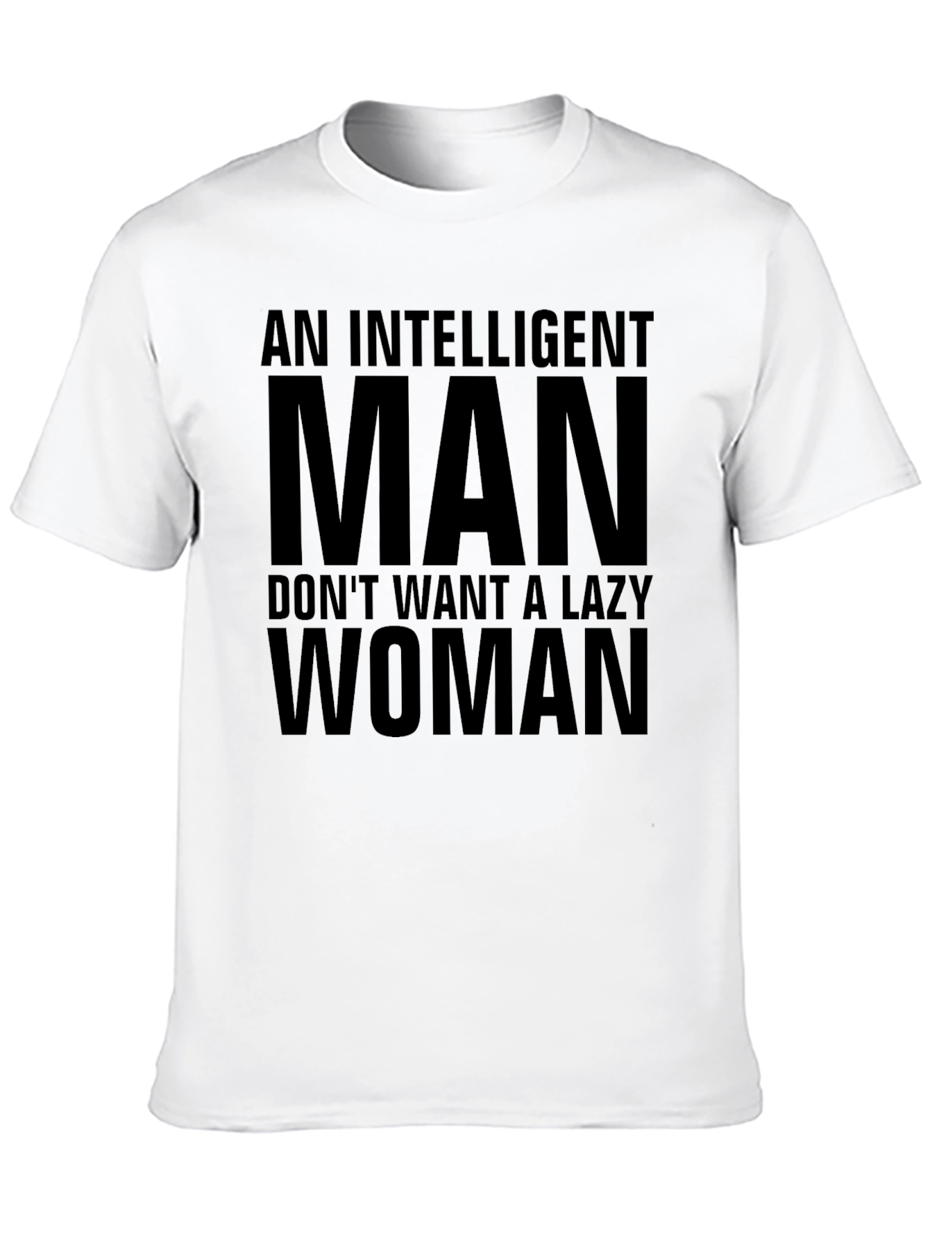 Black Intelligent Man T-Shirt: Funny Slogan Tee view 10