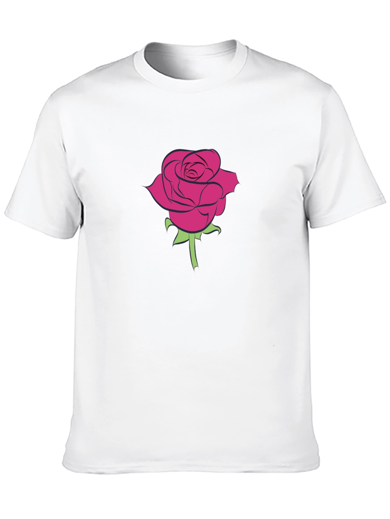 Black Rose Graphic Tee - Men's Black Cotton T-Shirt view 10