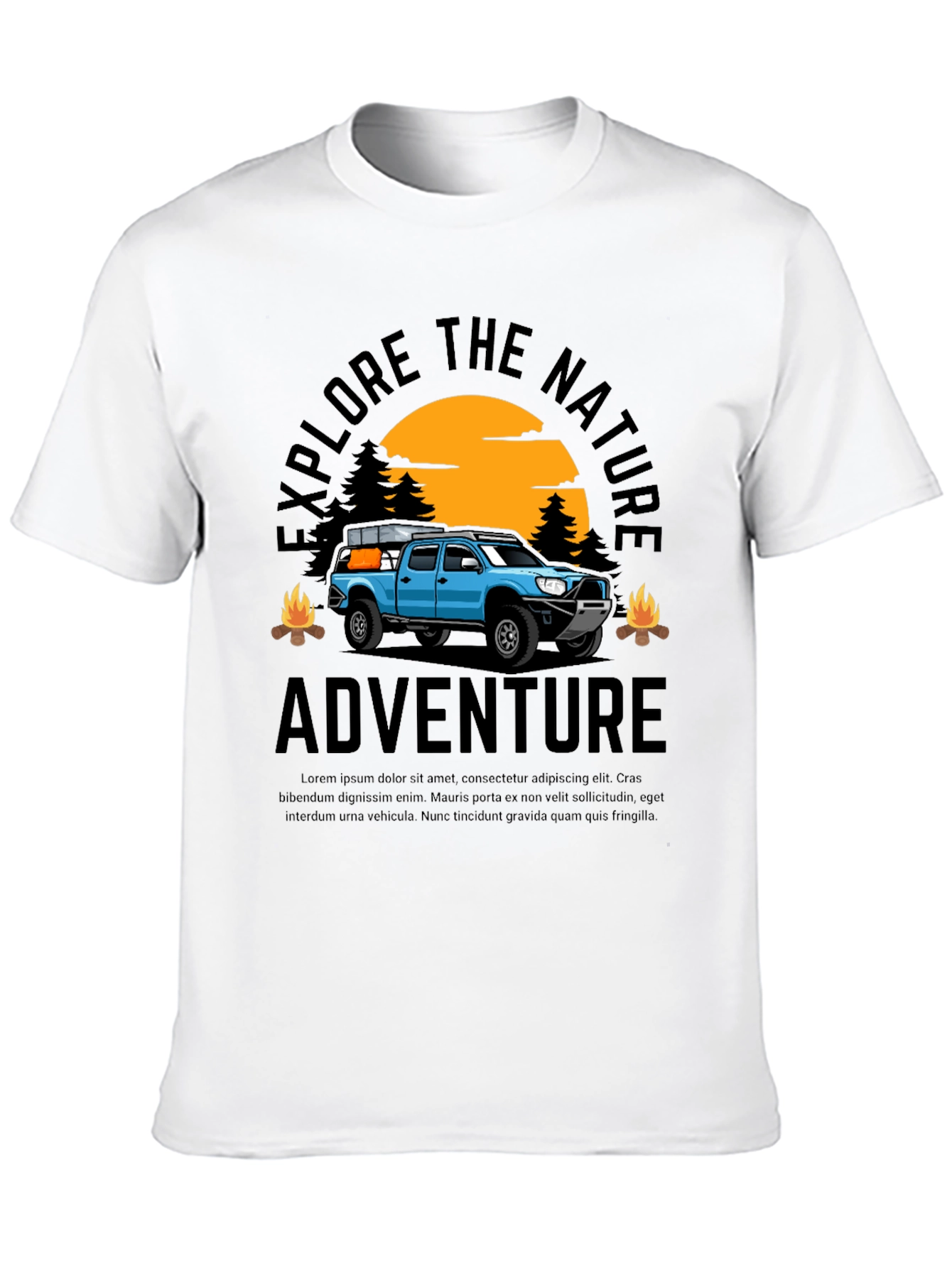 Black Explore Nature Adventure Graphic Tee - Black view 10