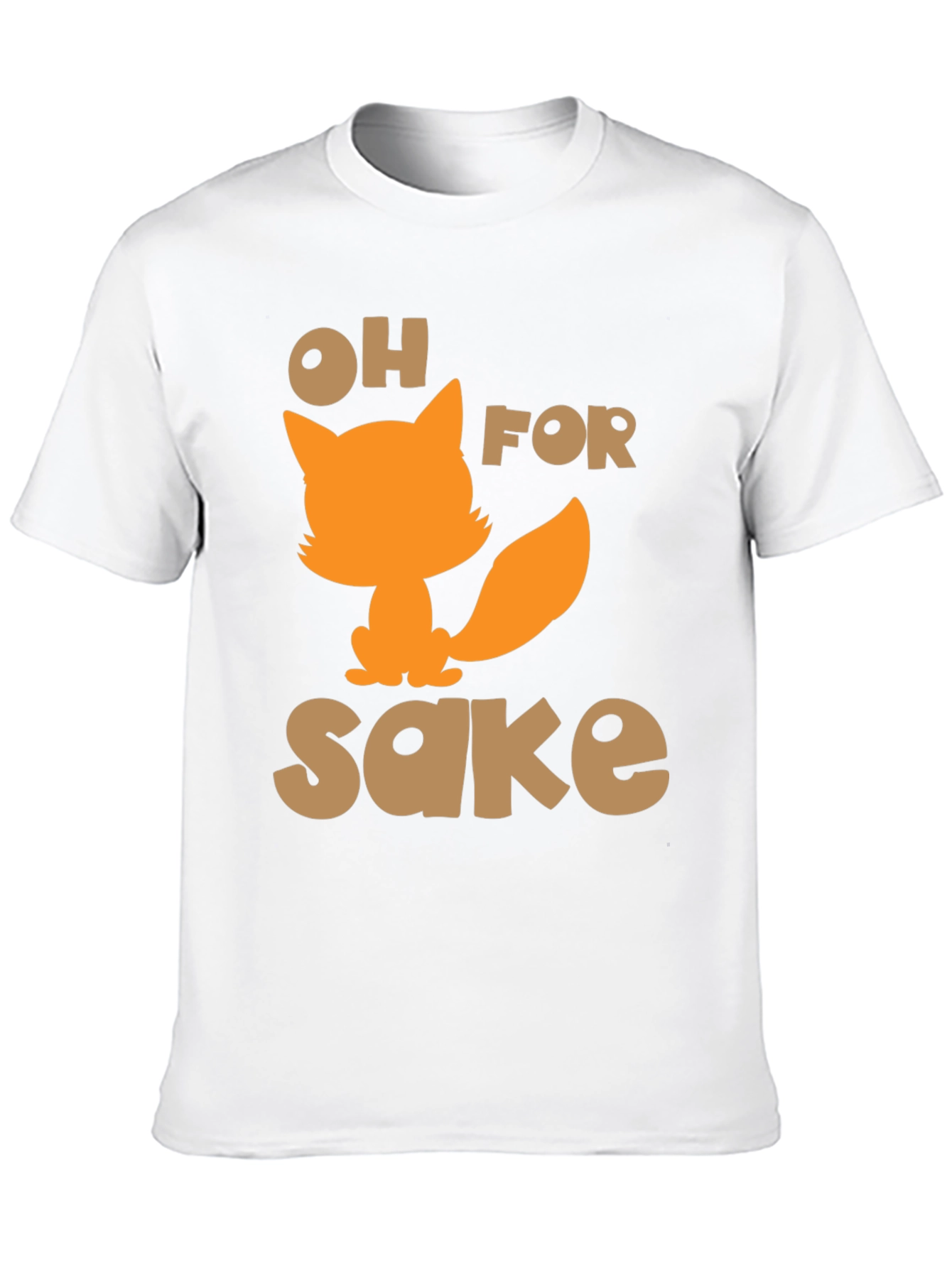 Black Oh For Fox Sake Funny Graphic T-Shirt view 10