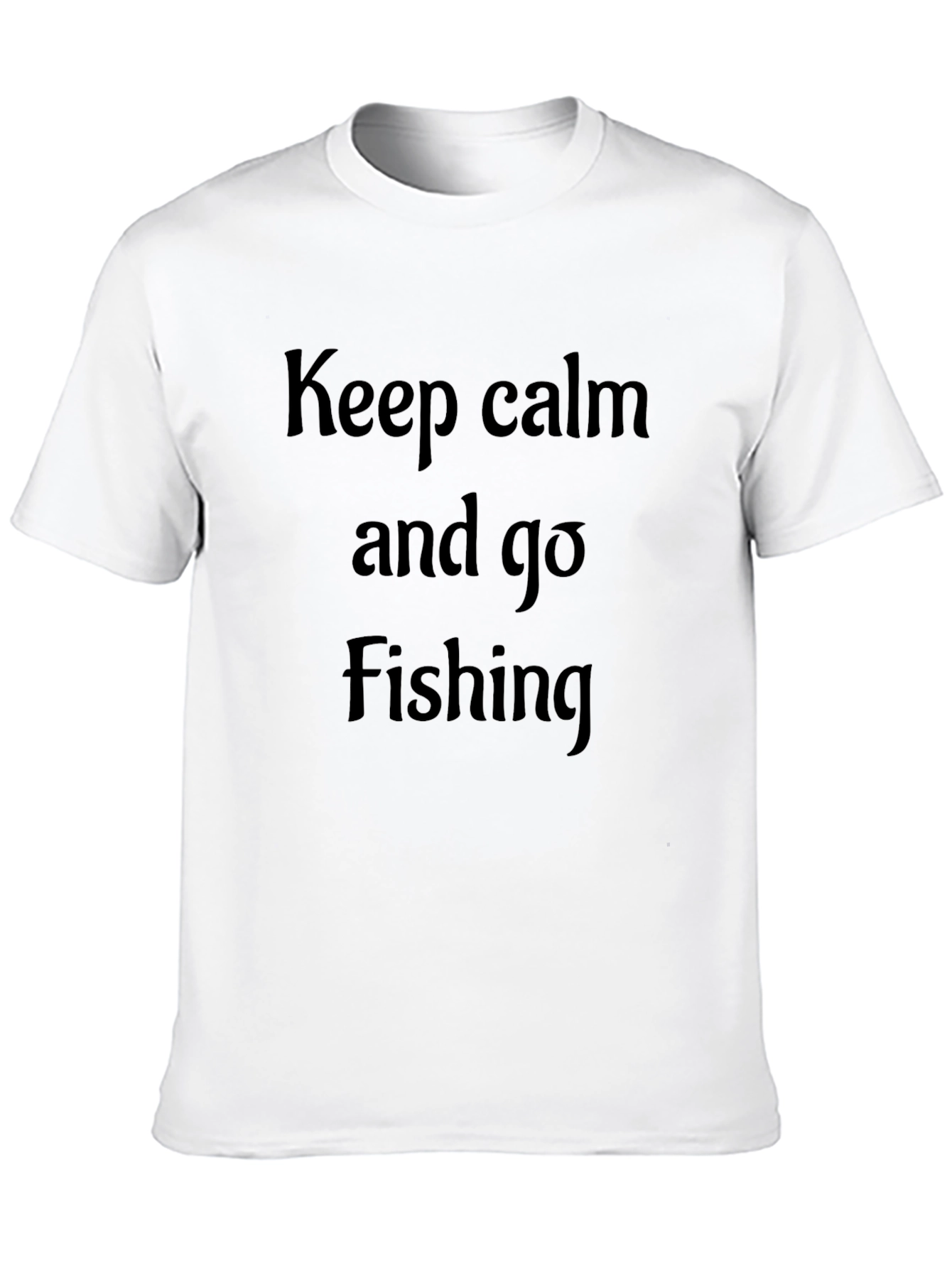 Black Keep Calm and Go Fishing Graphic Tee view 10