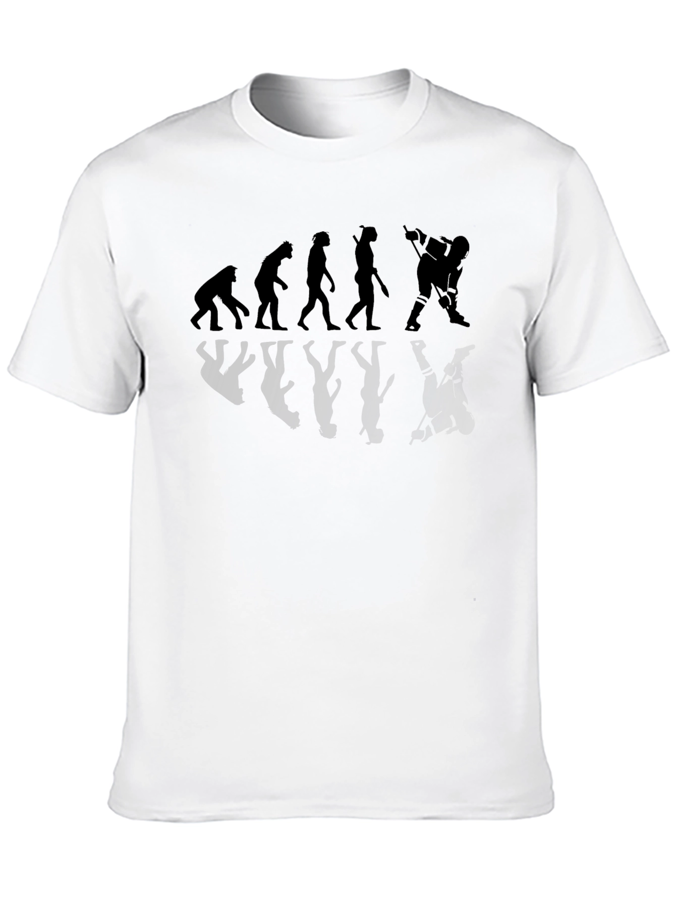 Black Hockey Evolution T-Shirt - Funny Hockey Player Gift view 10