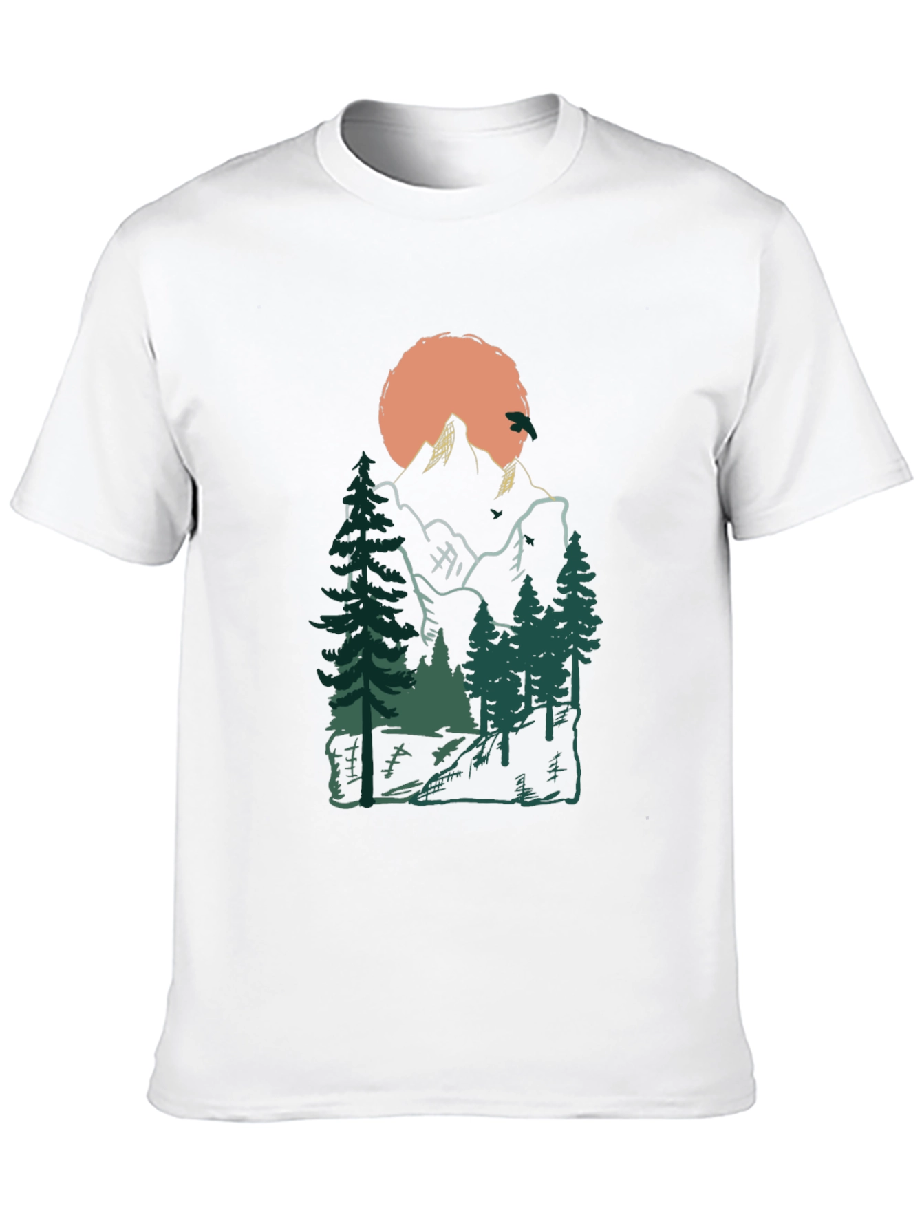 Black Mountain Sunset Graphic Tee - Nature Lover's Shirt view 10