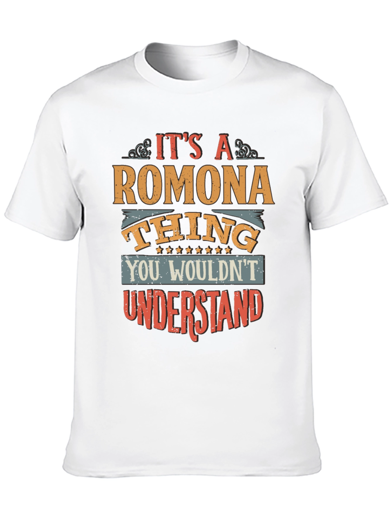 Black Romona Thing - Funny Custom Name T-Shirt view 10
