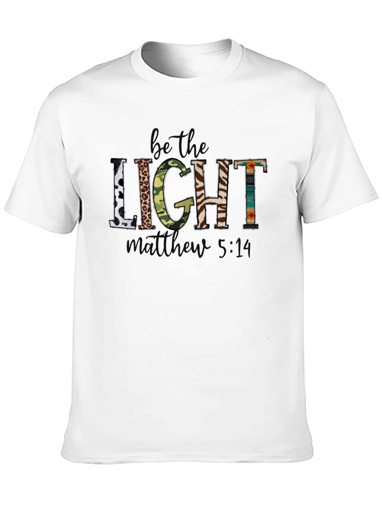 Black Be the Light Graphic Print Crew Neck T-Shirt view 10