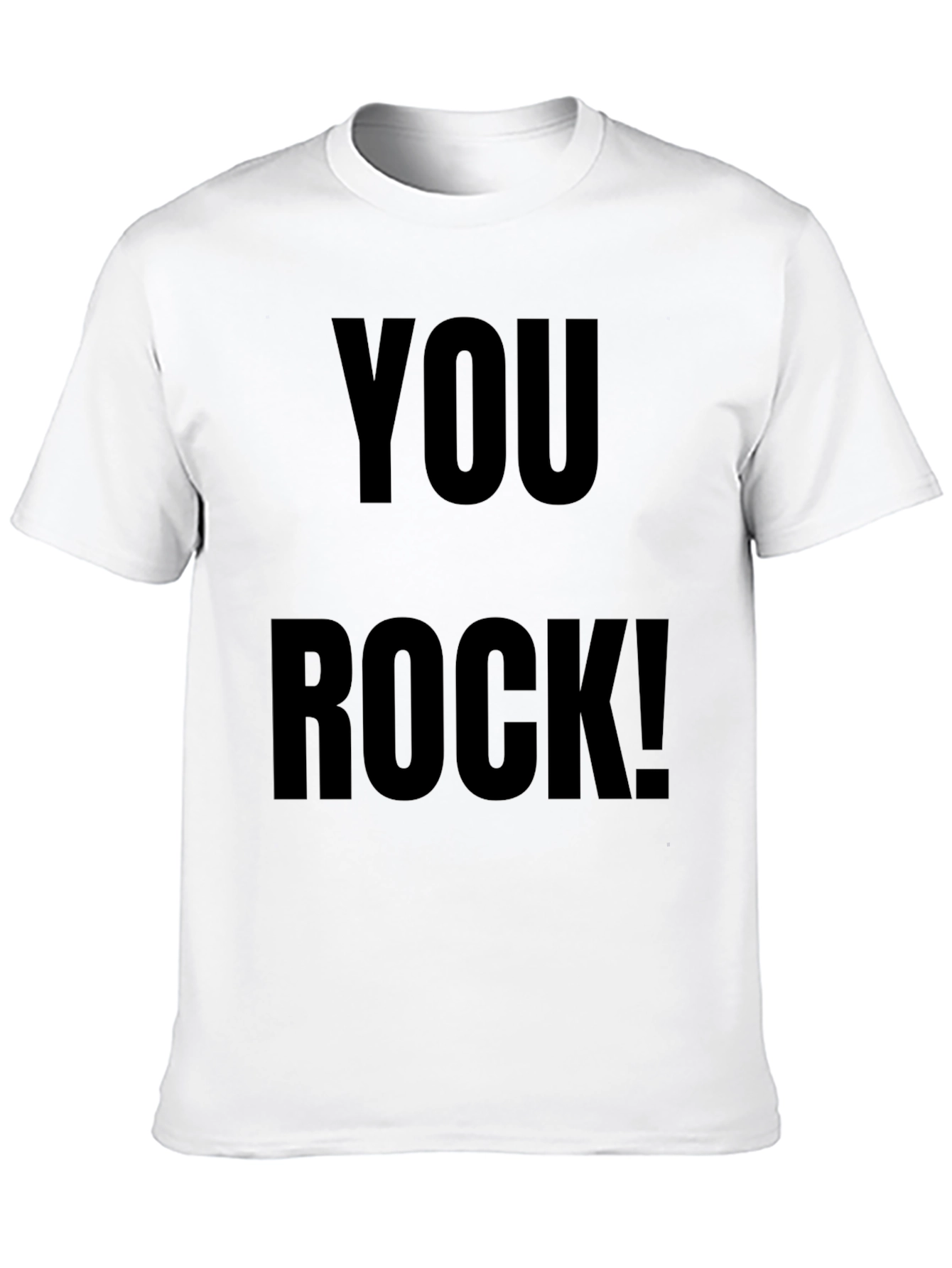 Black You Rock! Graphic Tee - Trendy Black Cotton T-Shirt view 10