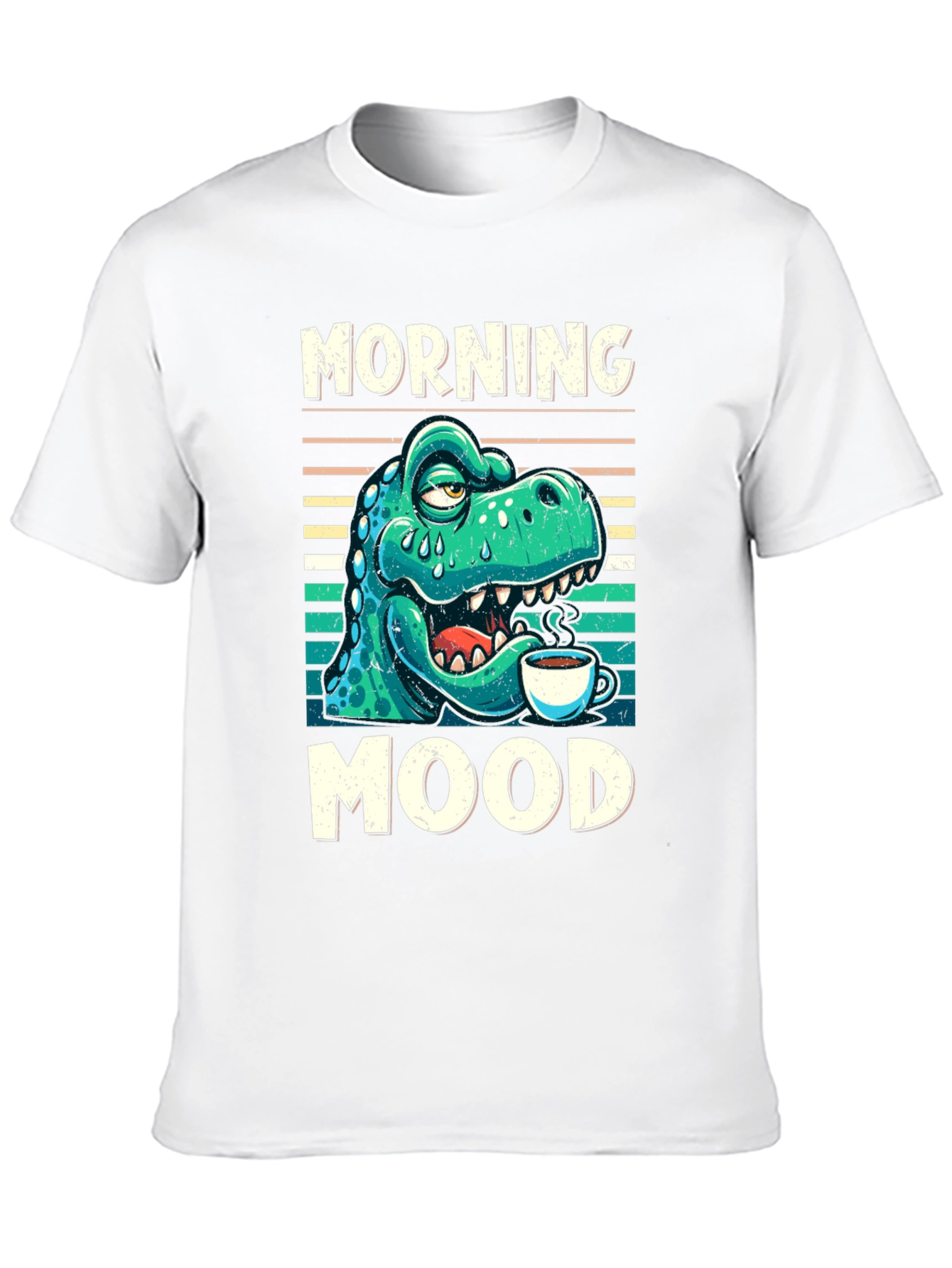 Black Morning Mood Dinosaur T-Shirt view 10