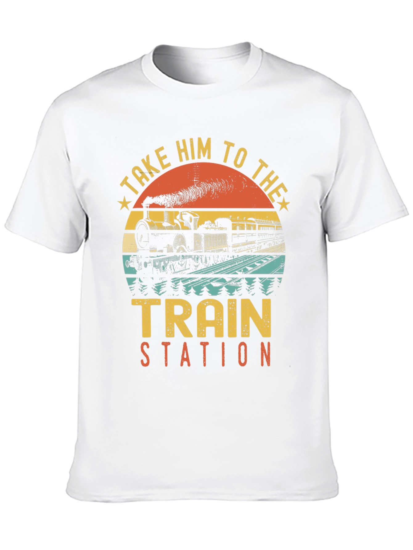 Black Take Him to the Train Station T-Shirt view 10