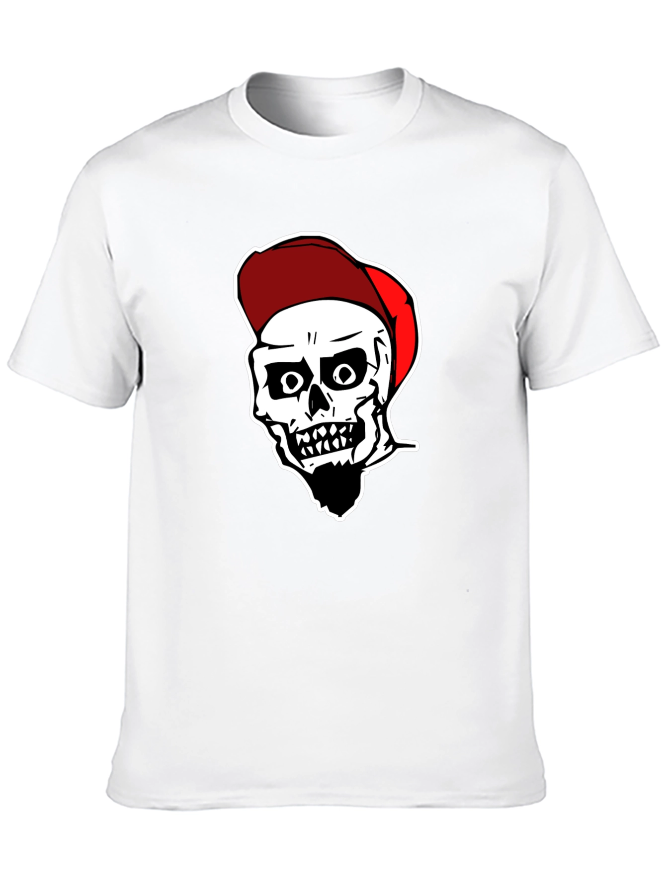 Black Skull Graphic Tee: Black Cotton Blend view 10