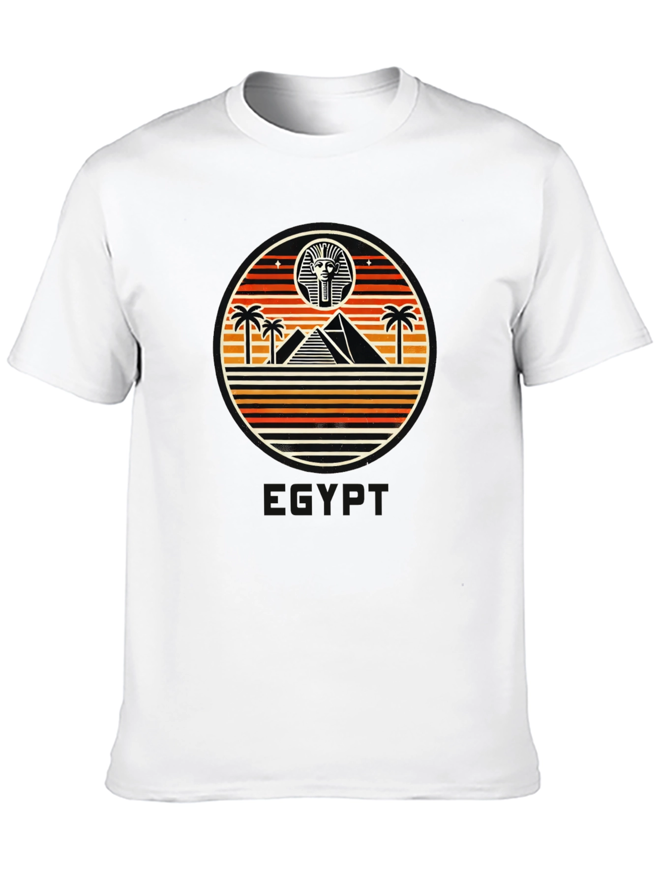 Black Retro Egyptian Pyramid T-Shirt view 10