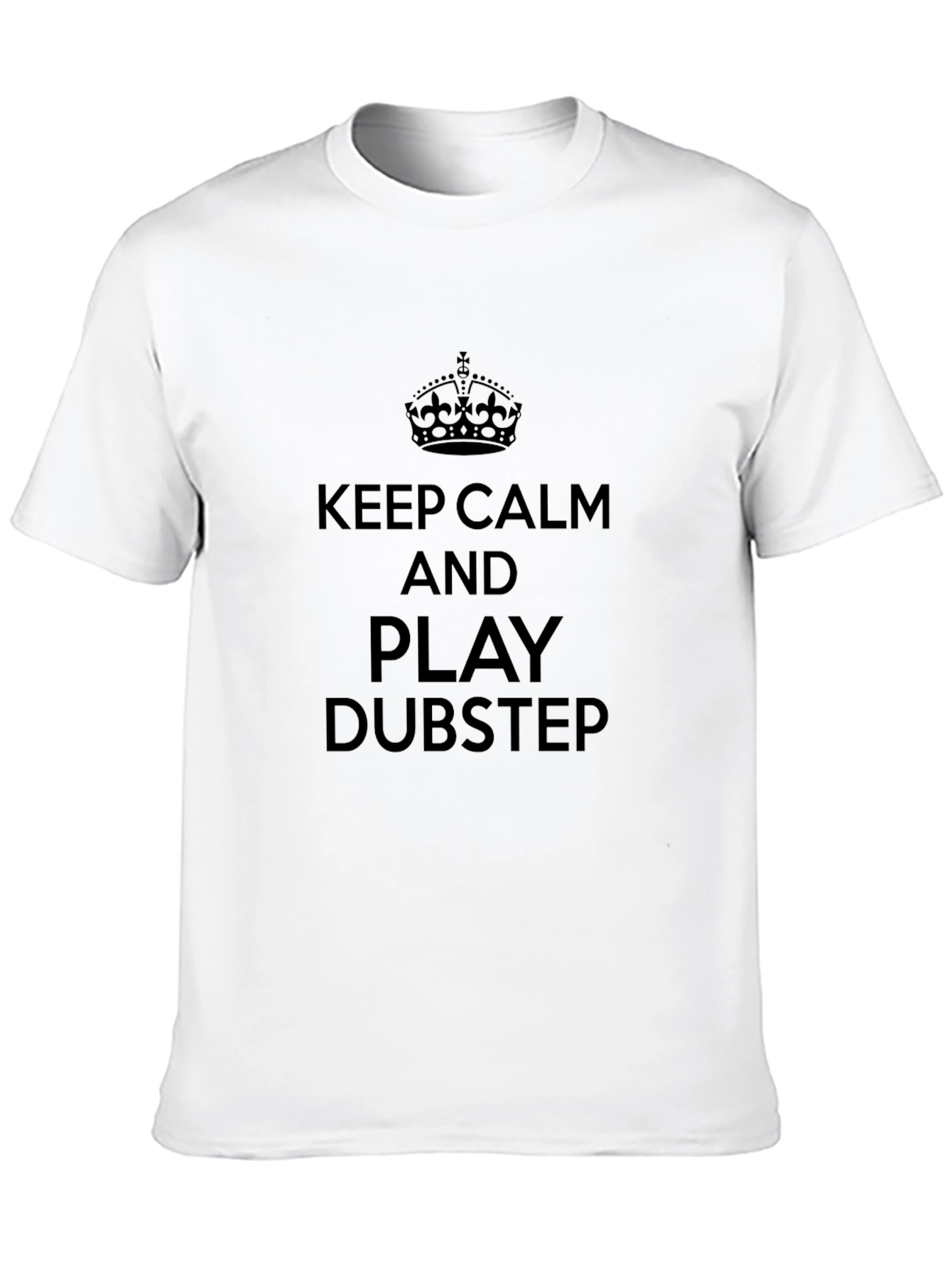 Black Keep Calm and Play Dubstep Graphic T-Shirt view 10