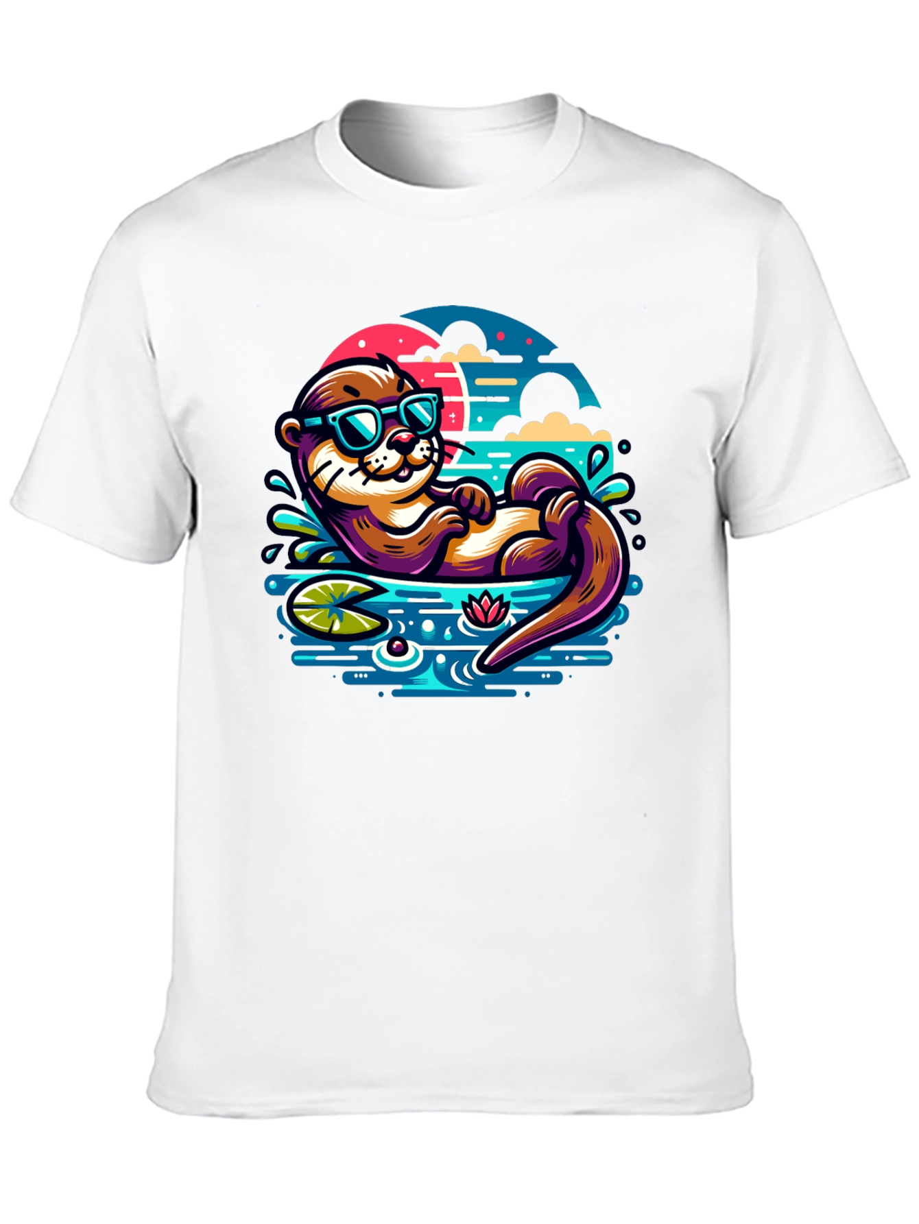 Black Cool Otter Graphic Tee - Black T-Shirt view 10