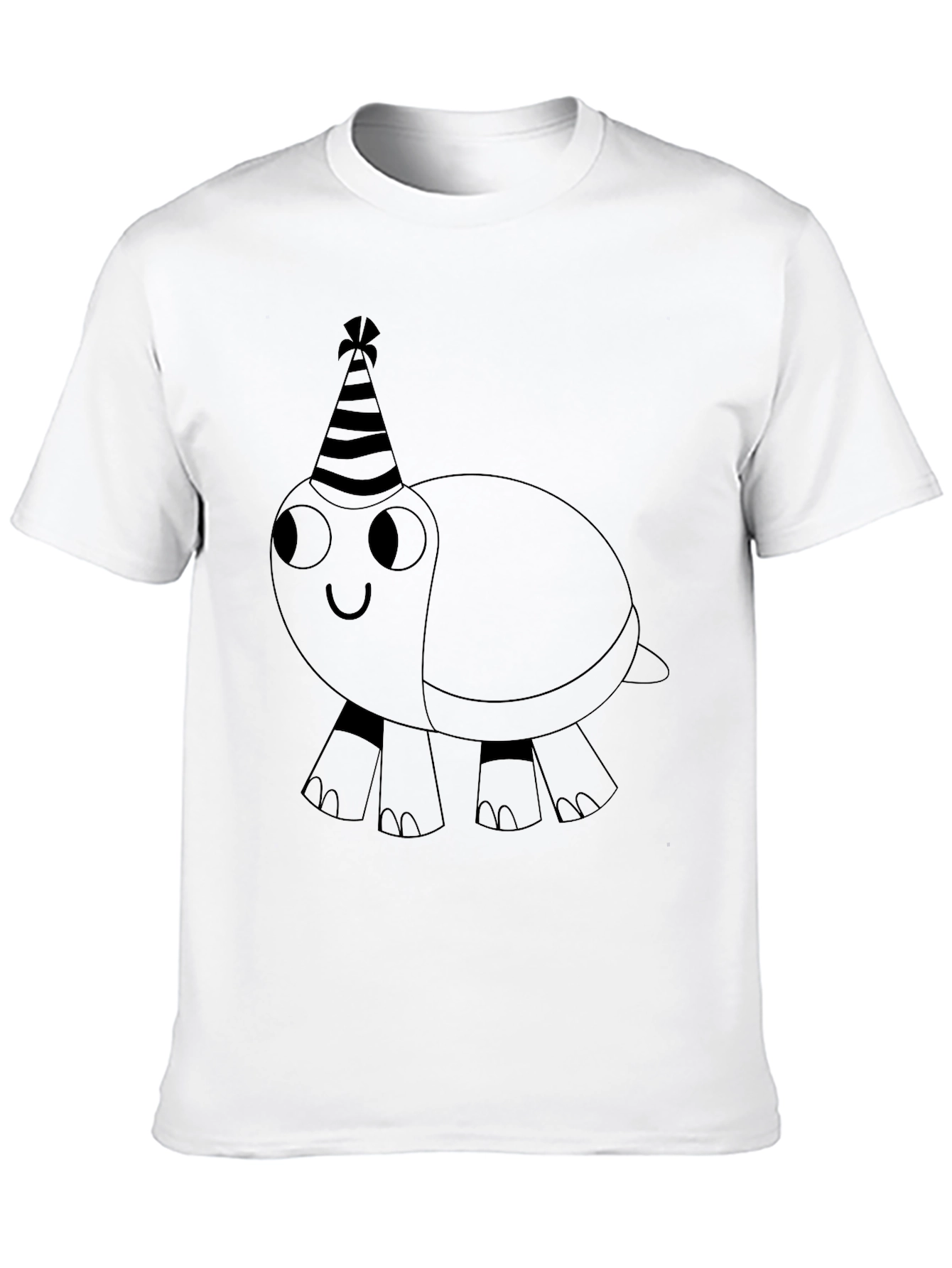 Black Party Turtle Graphic Tee - Black Cotton Casual Shirt view 10