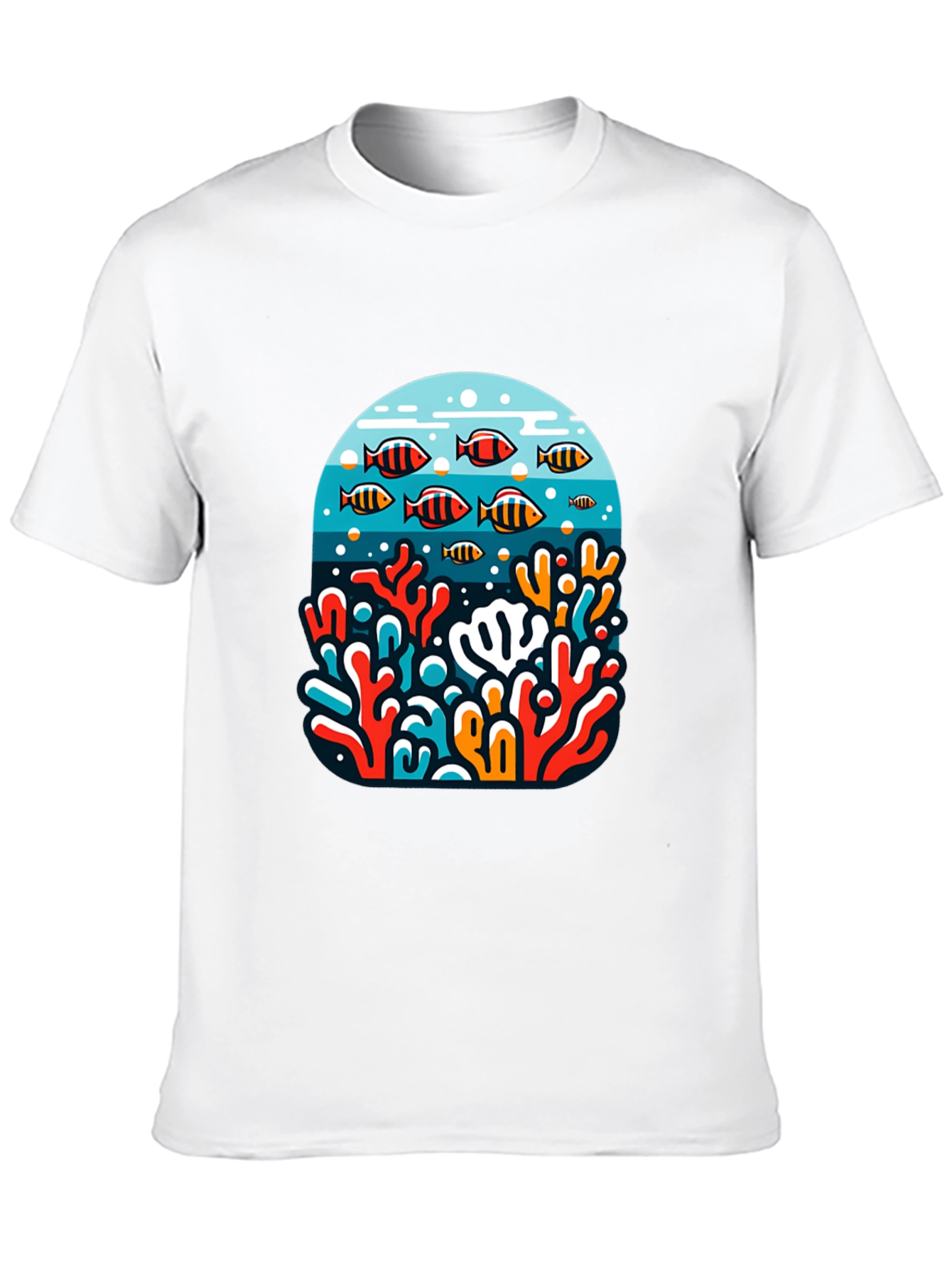 Black Ocean Reef Graphic Tee - Black view 10