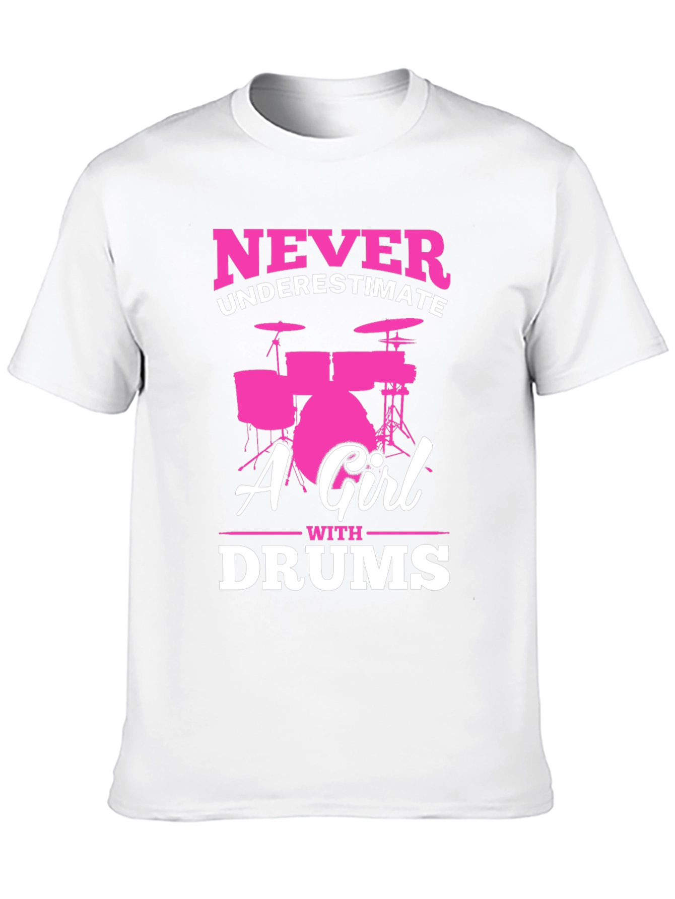 Black Never Underestimate A Girl With Drums T-Shirt view 10