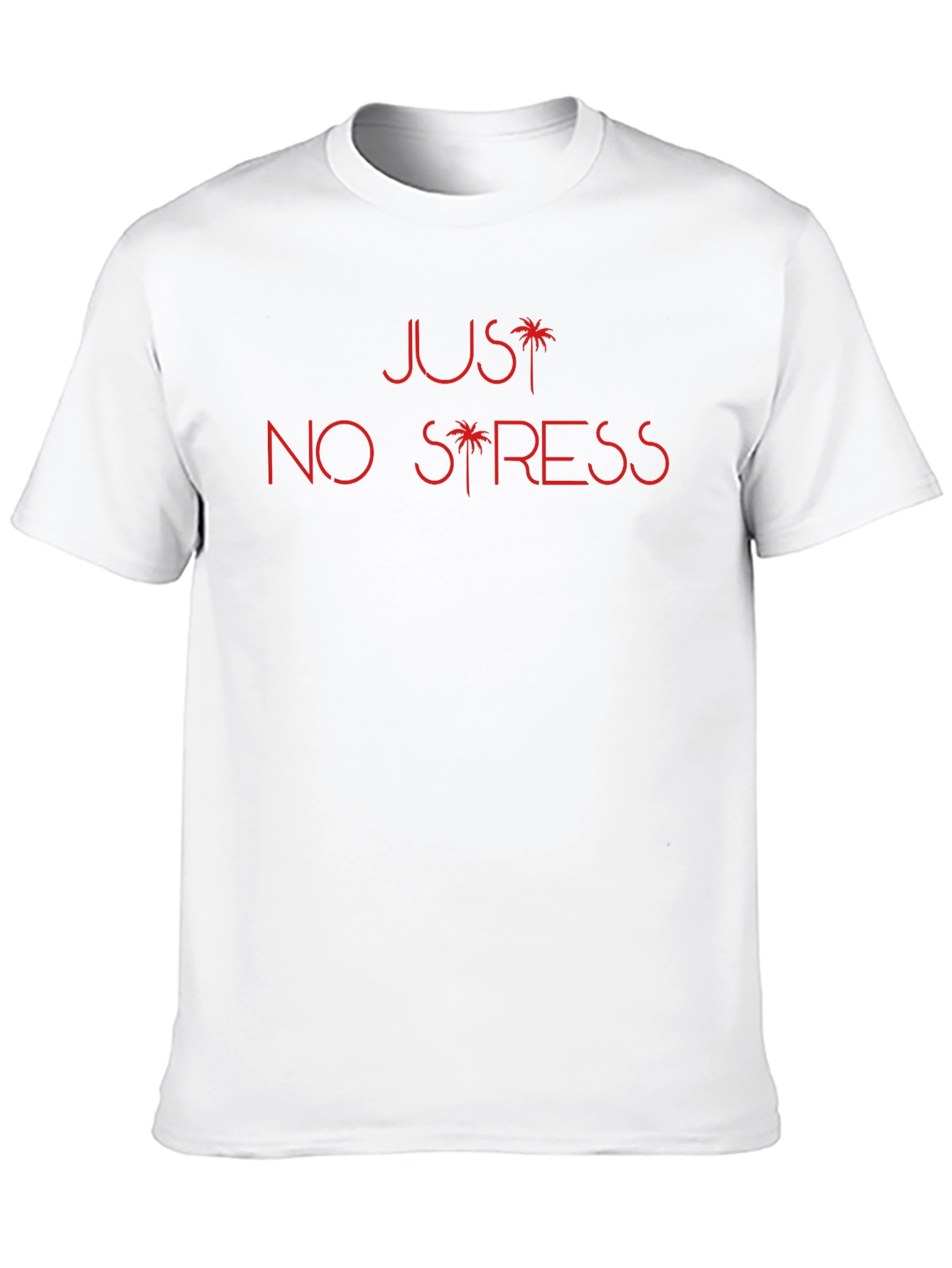 Black Just No Stress Graphic Tee - Black Cotton Comfort view 10