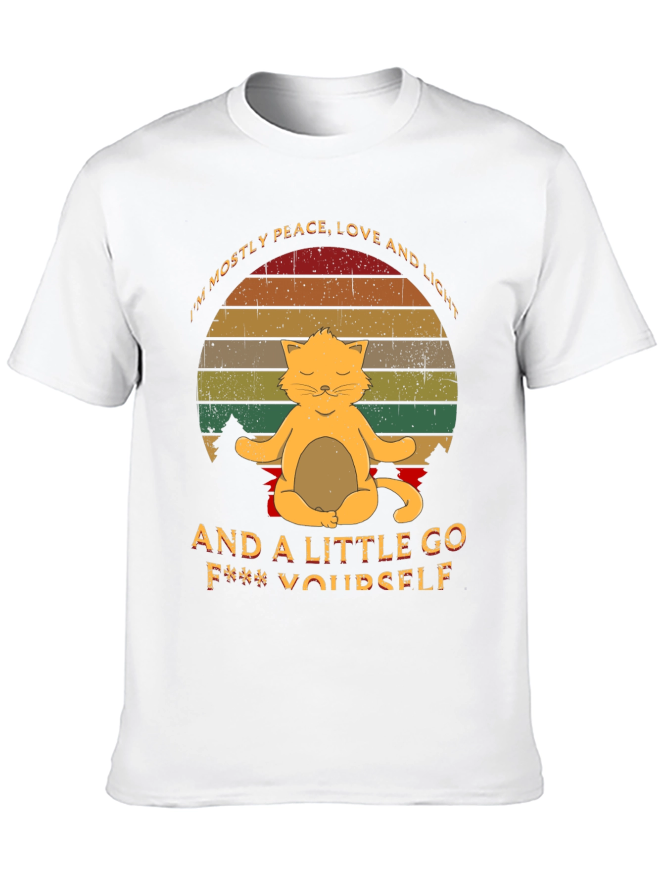 Black Peace, Love & Light Cat Graphic Tee view 10