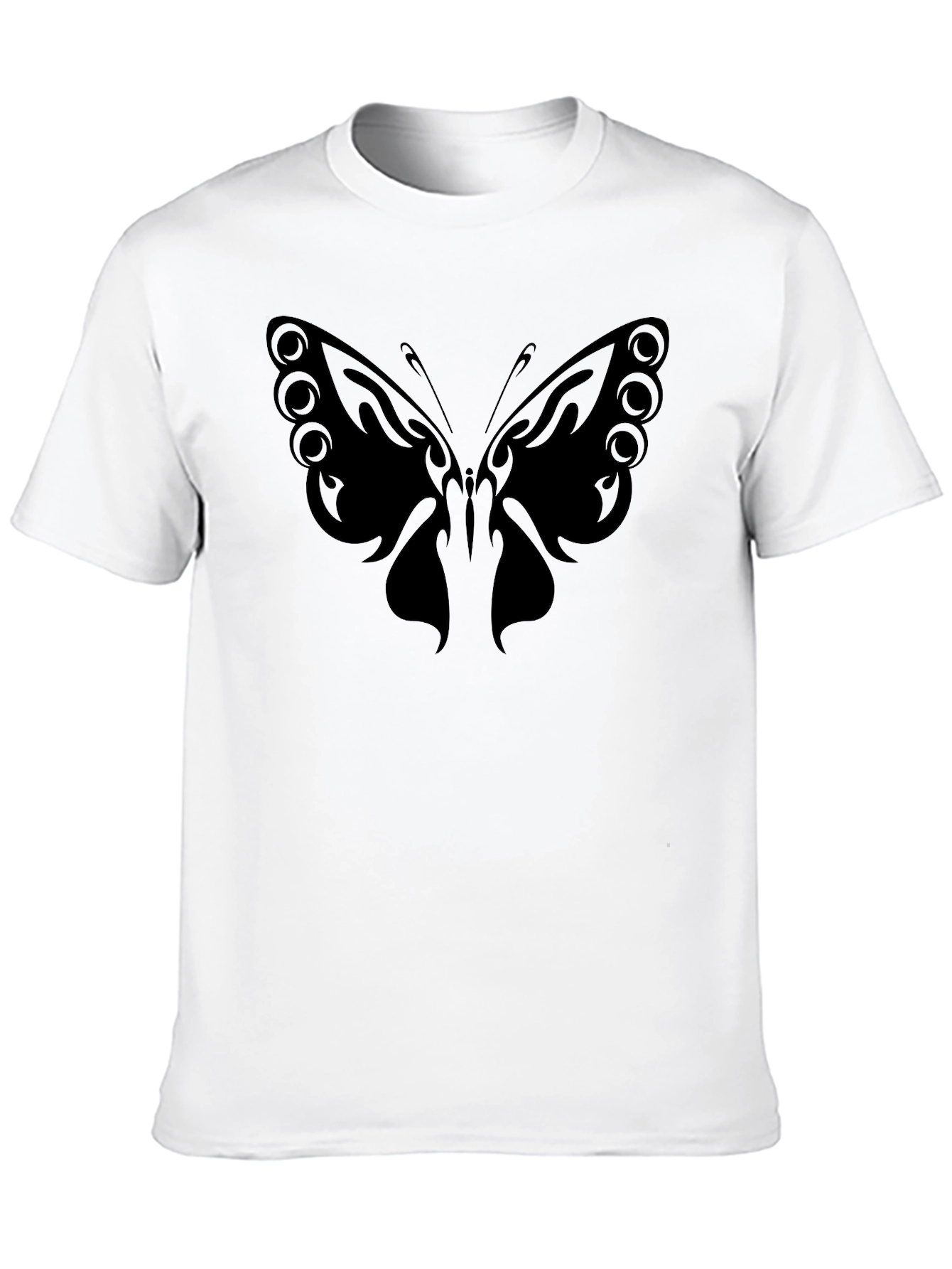 Black Butterfly Graphic Tee - Stylish Black Cotton T-Shirt view 10