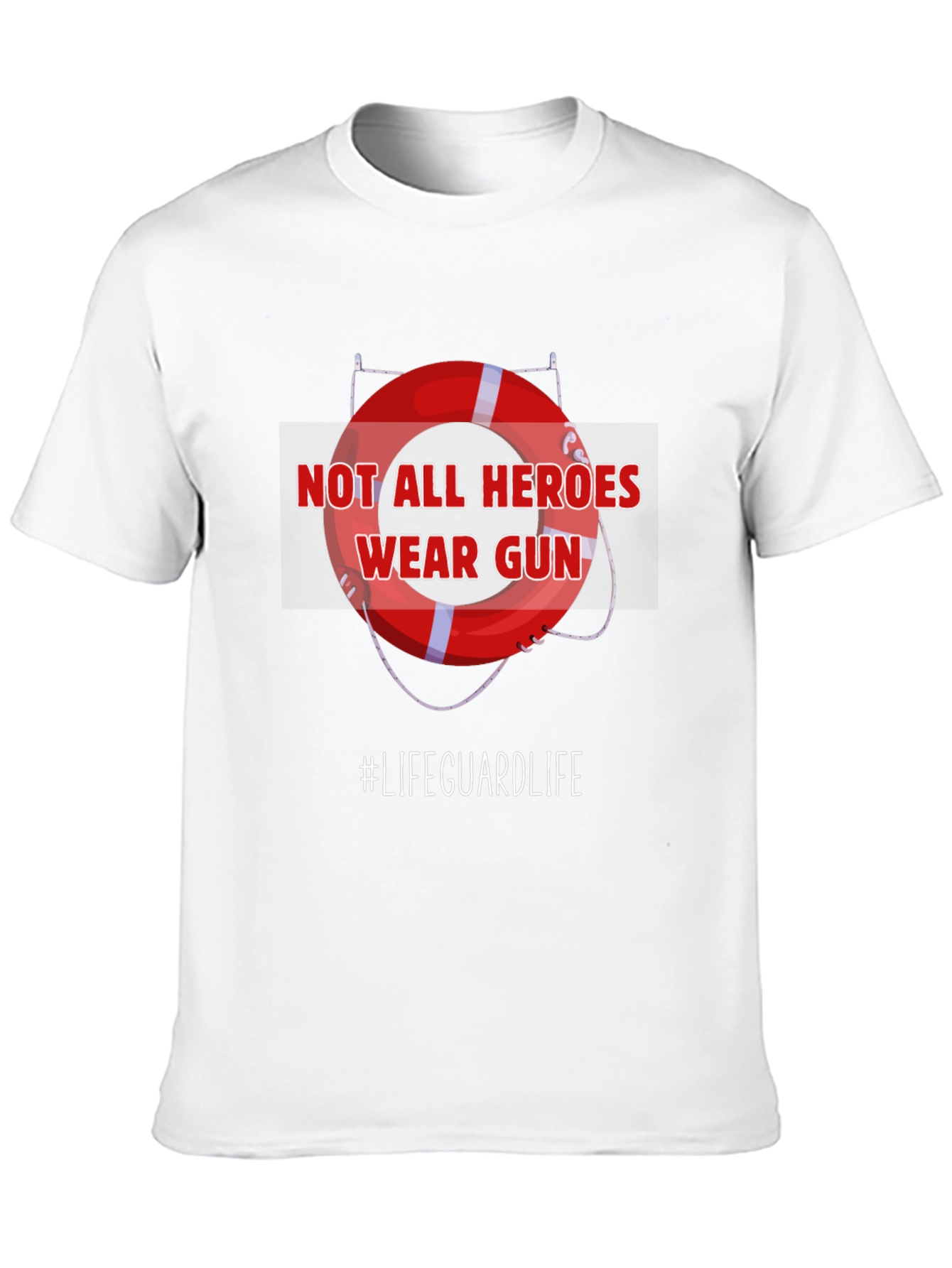 Black Lifeguard Hero T-Shirt - Not All Heroes Wear Guns view 10