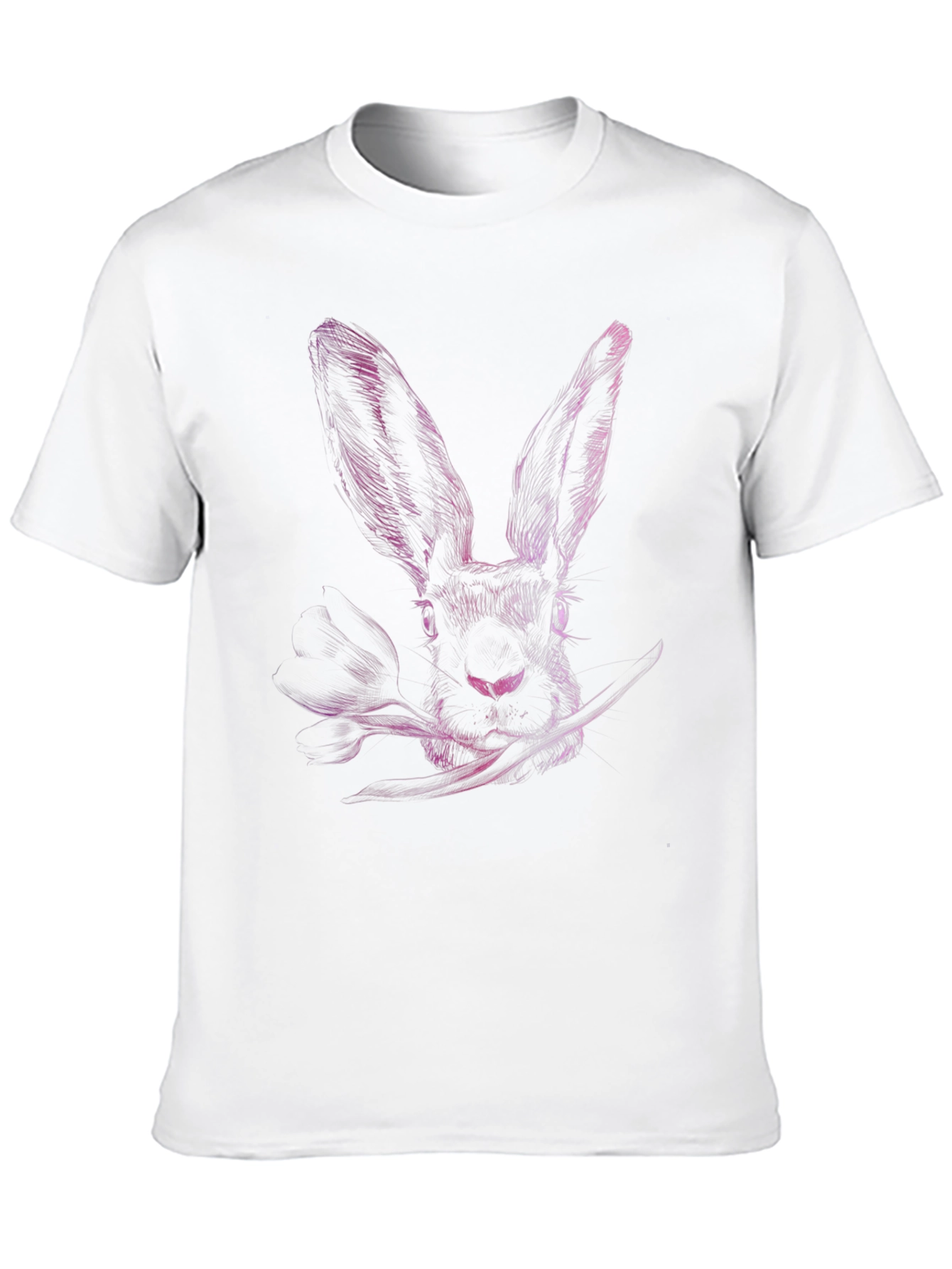 Black Rabbit Graphic Print Crew Neck T-Shirt view 10