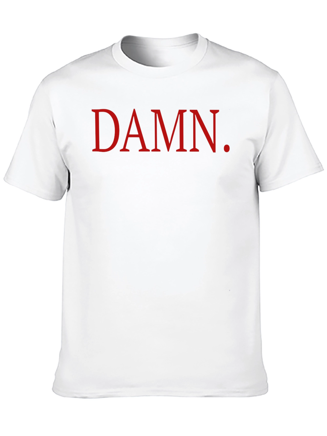 Black DAMN. Graphic T-Shirt - Bold Red Print on Black view 10