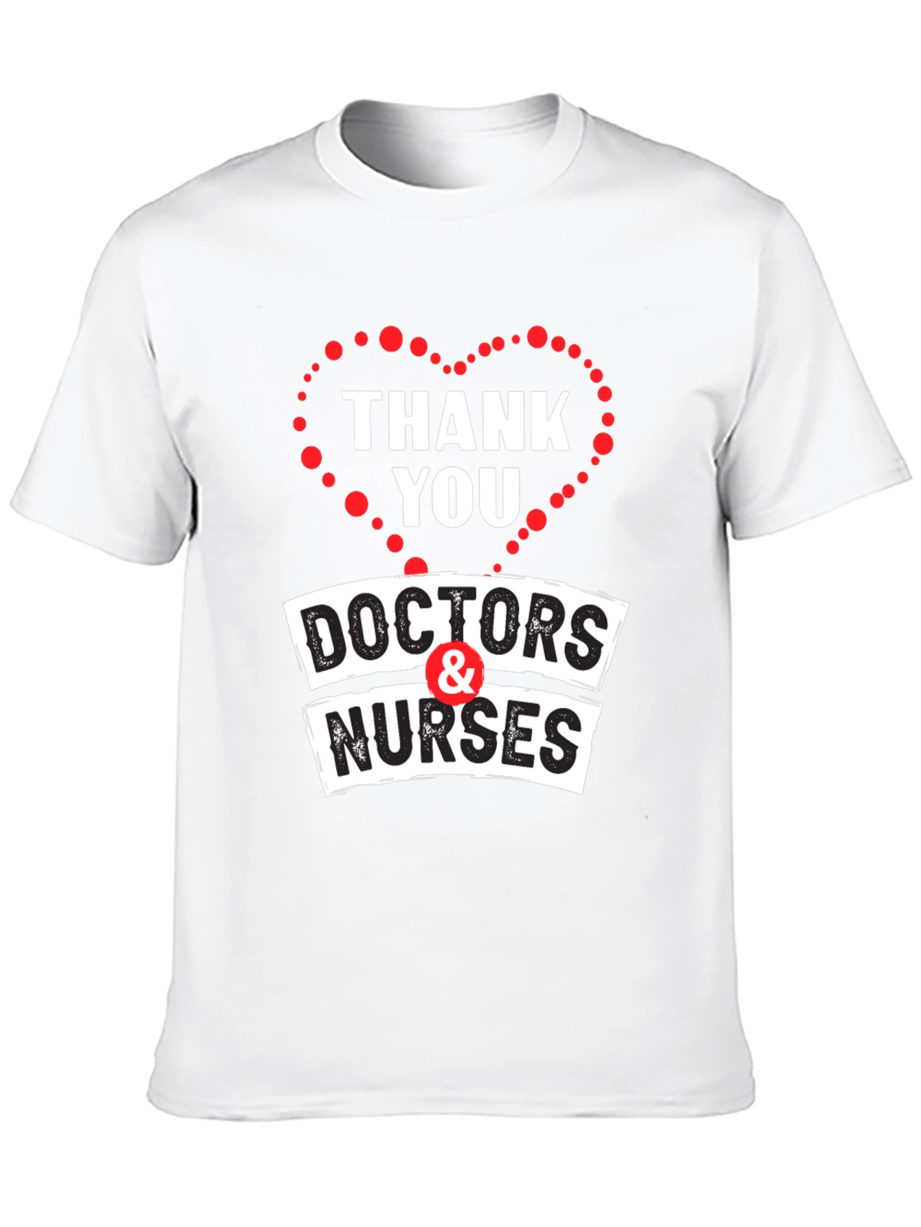 Black Thank You Doctors & Nurses Graphic T-Shirt view 10