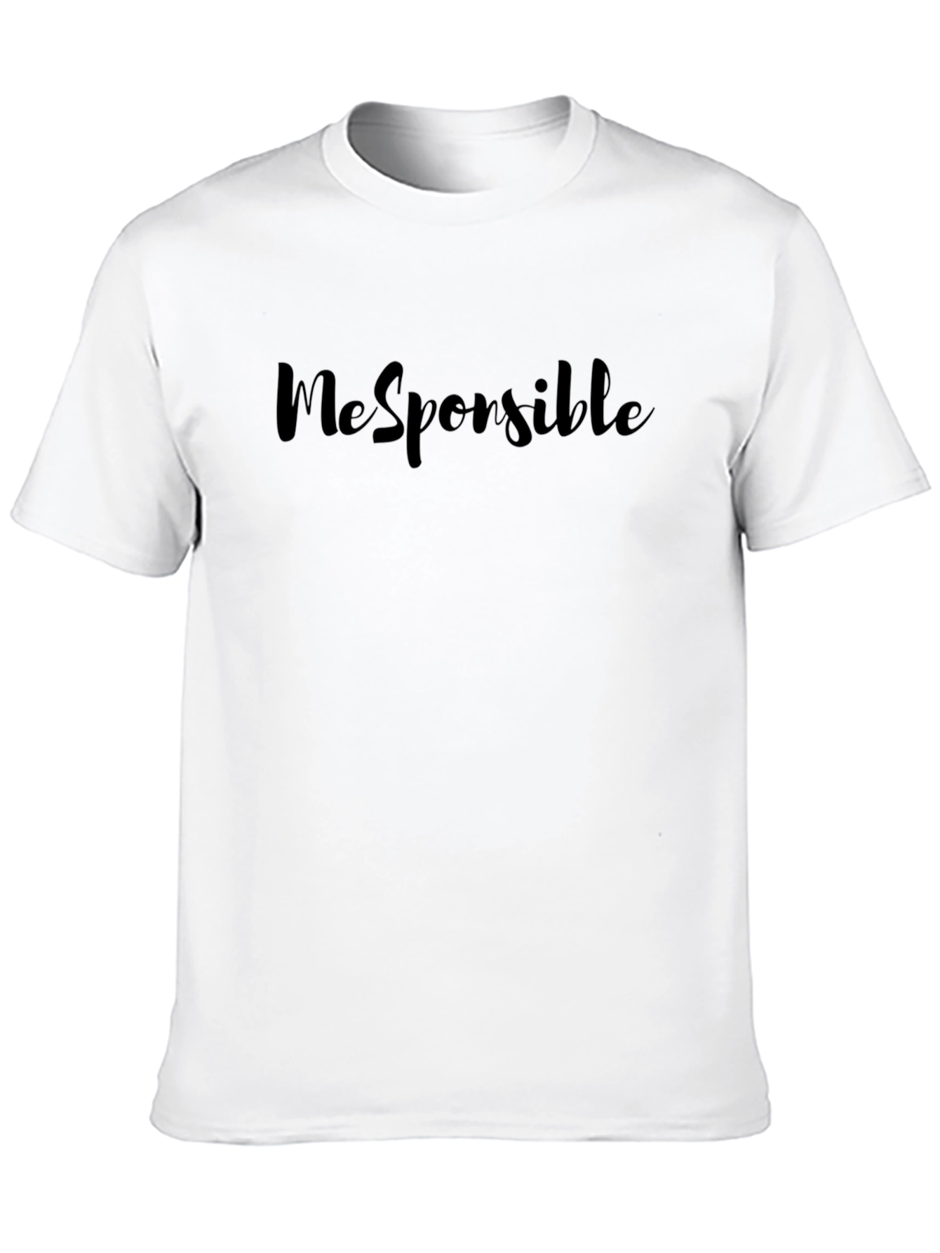 Black Men's "MeSponsible" Black T-Shirt view 10