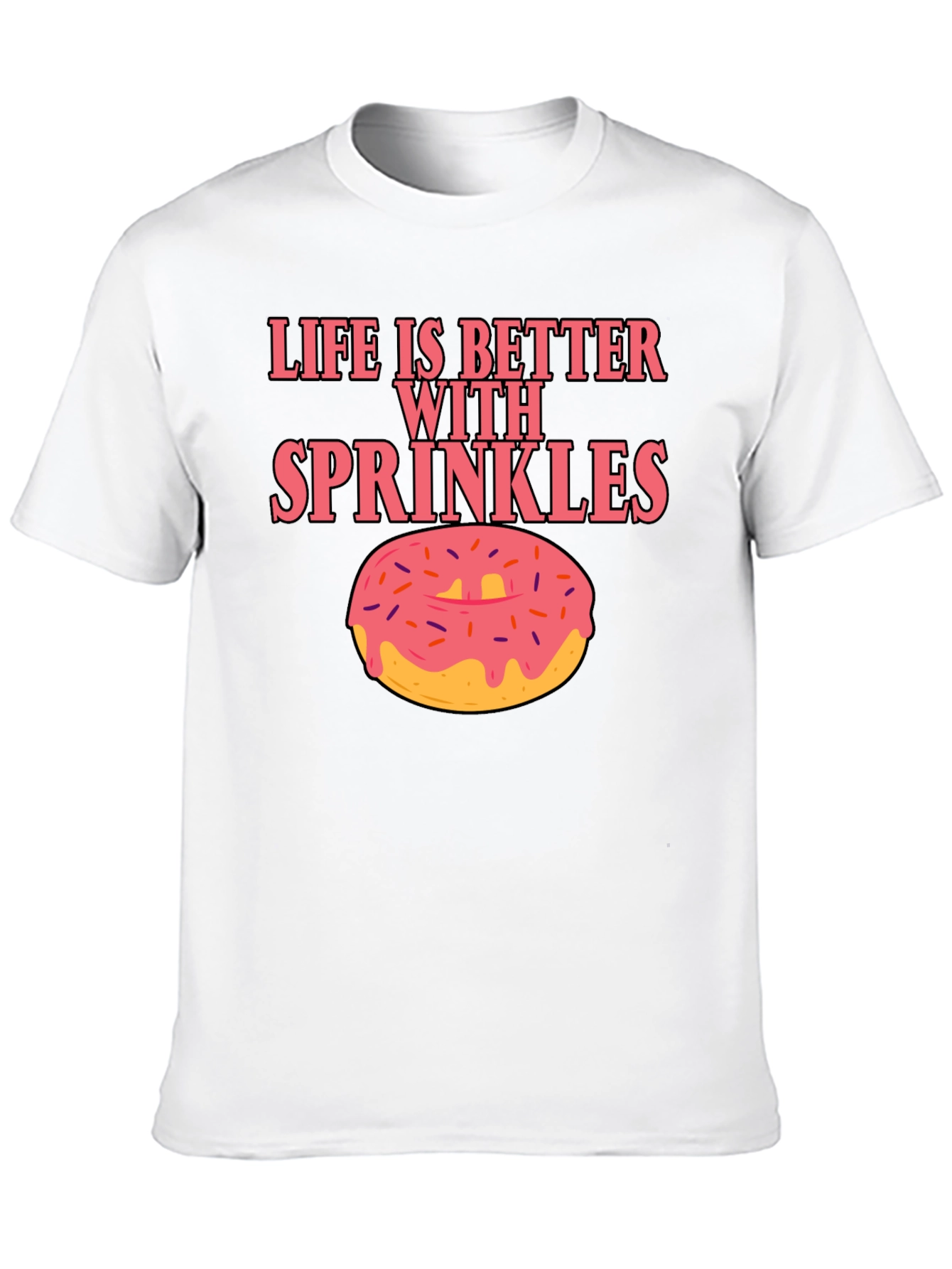 Black Life is Better with Sprinkles Donut T-Shirt view 10