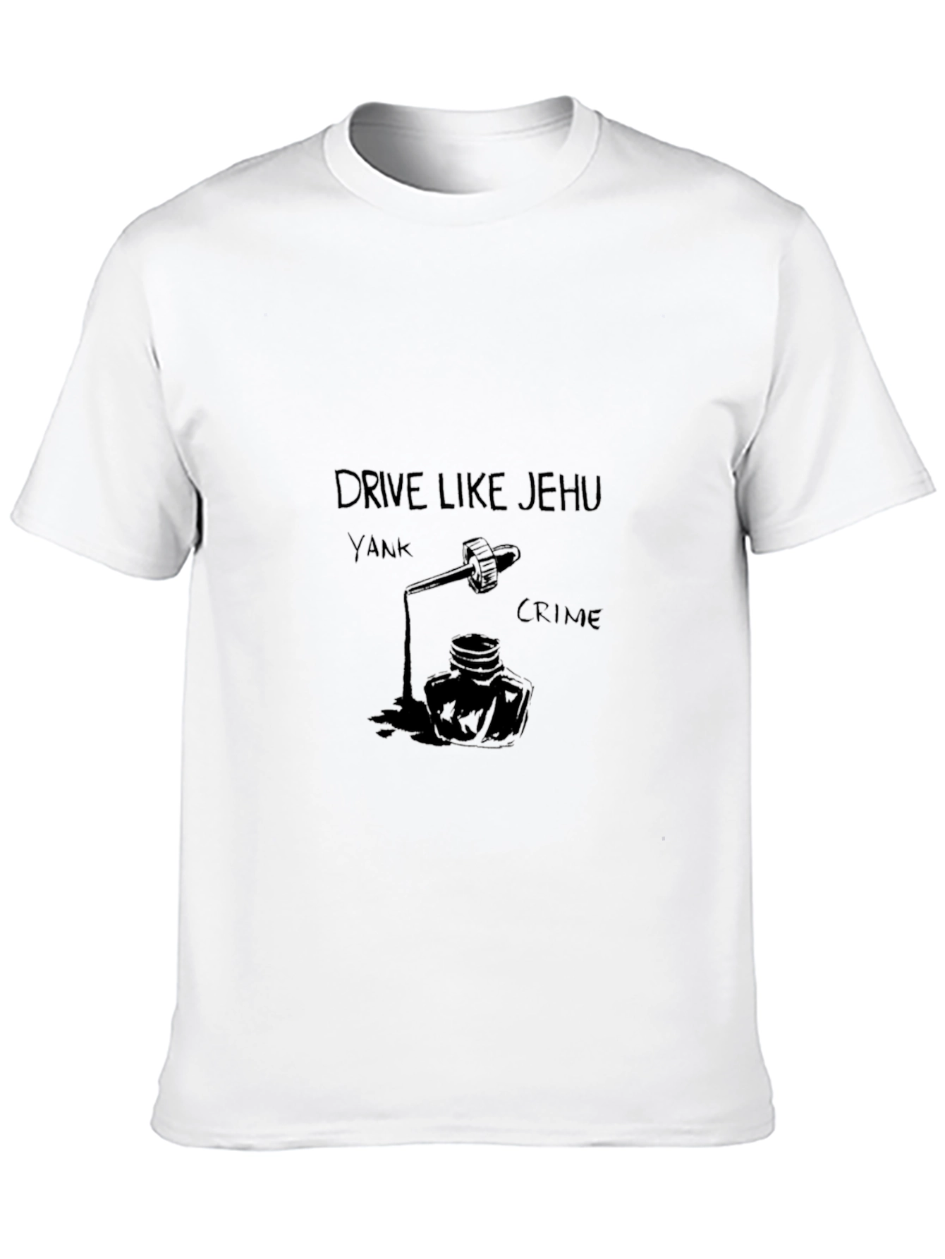 Black Drive Like Jehu T-Shirt - Black Cotton Tee view 10