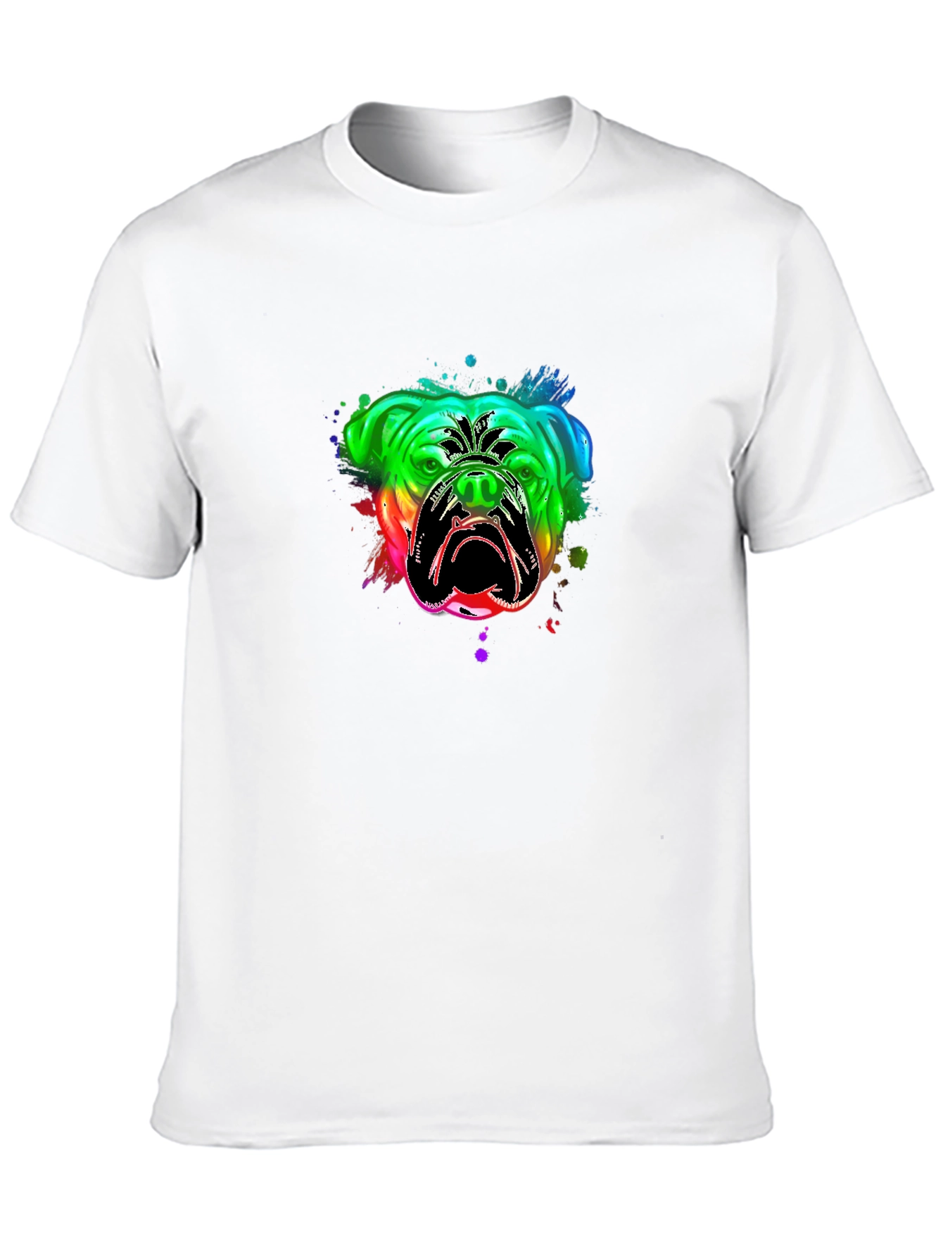 Black Bulldog Rainbow Graphic T-Shirt - Black view 10