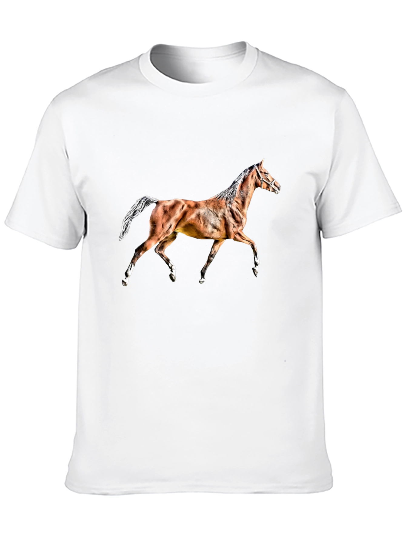 Black Horse Graphic Tee - Black Cotton T-Shirt view 10
