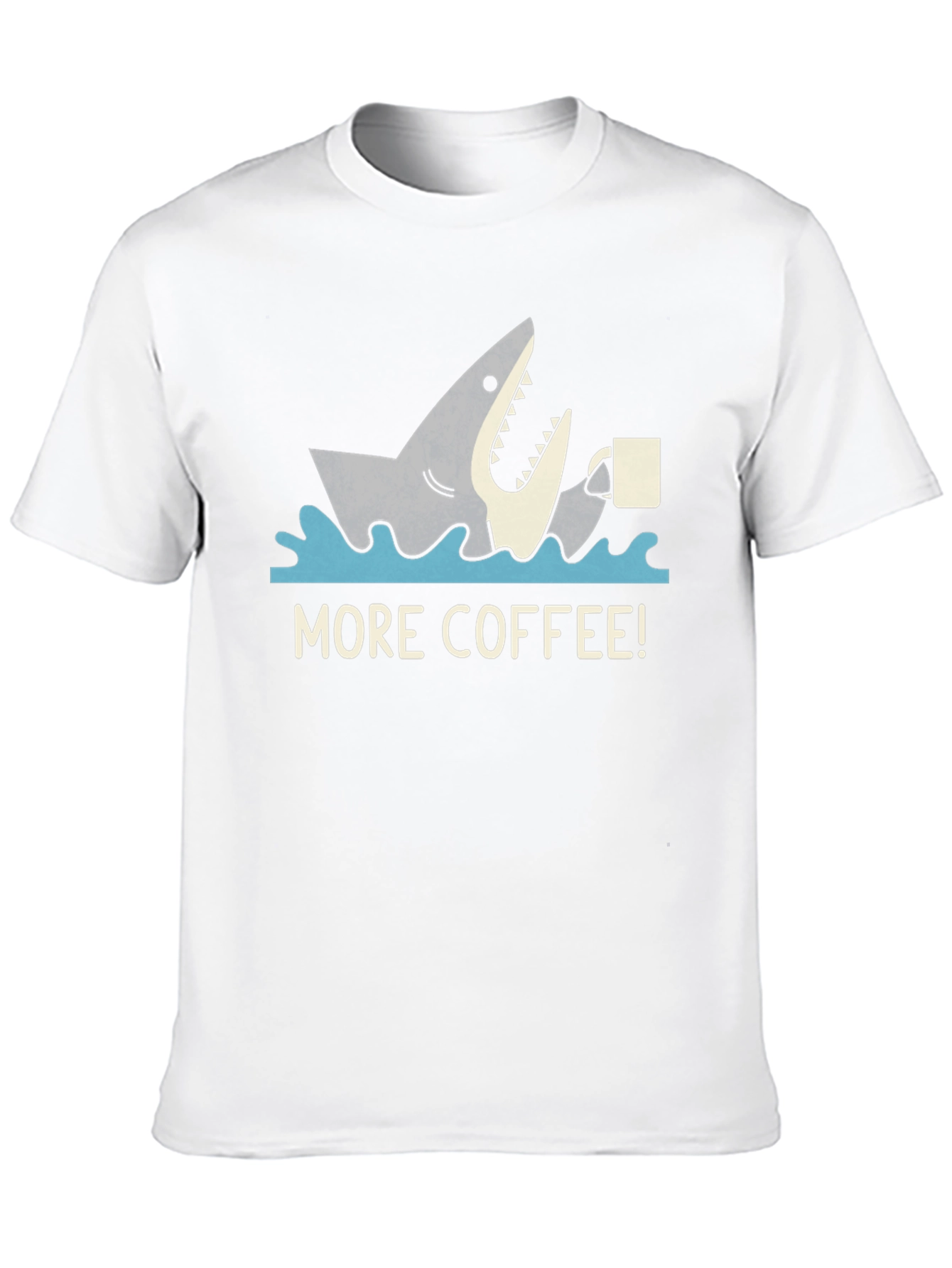 Black More Coffee Shark Graphic Tee - Black Cotton T-Shirt view 10